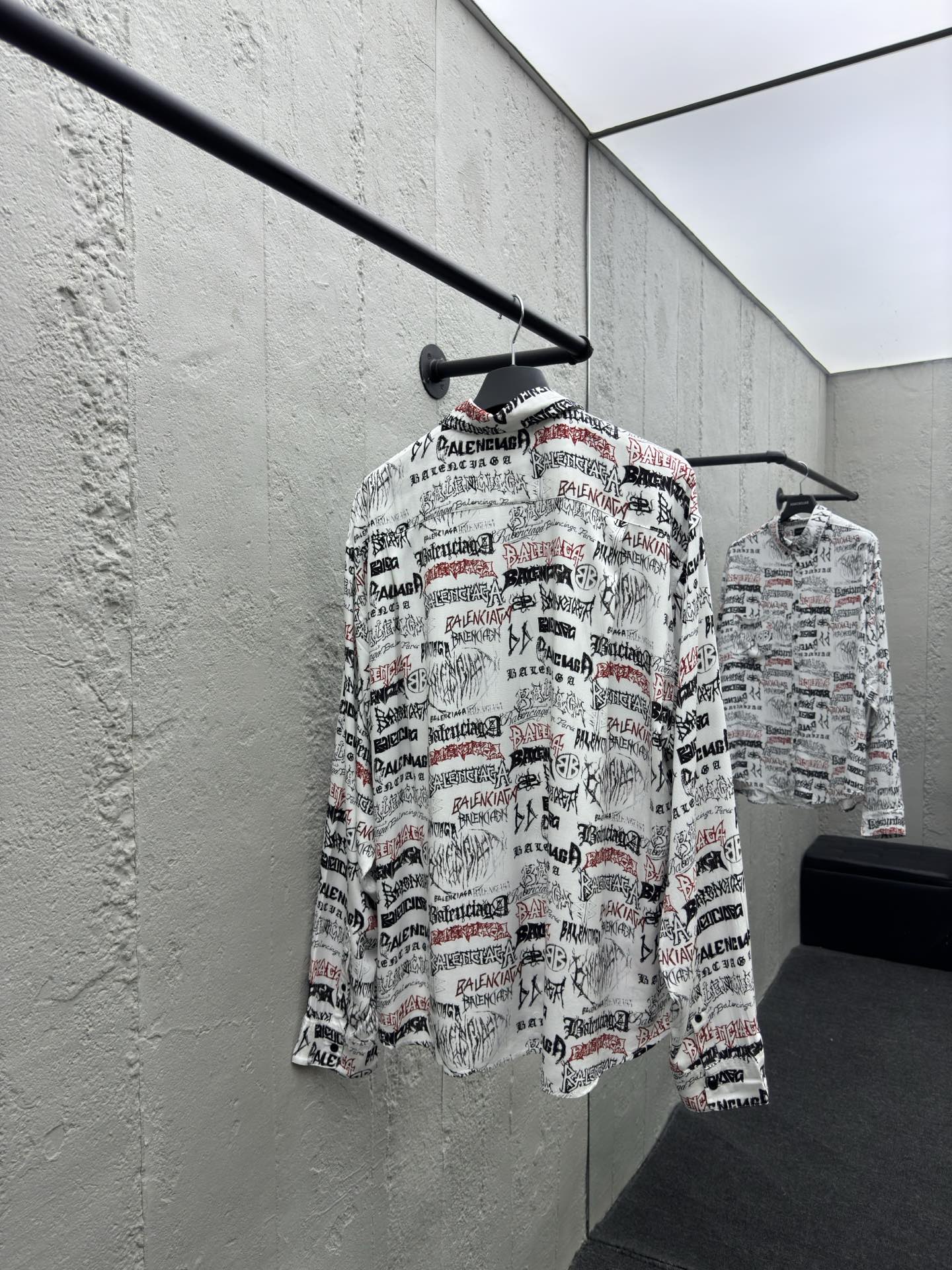 Balenciaga 龙年限定满印logo衬衫 2