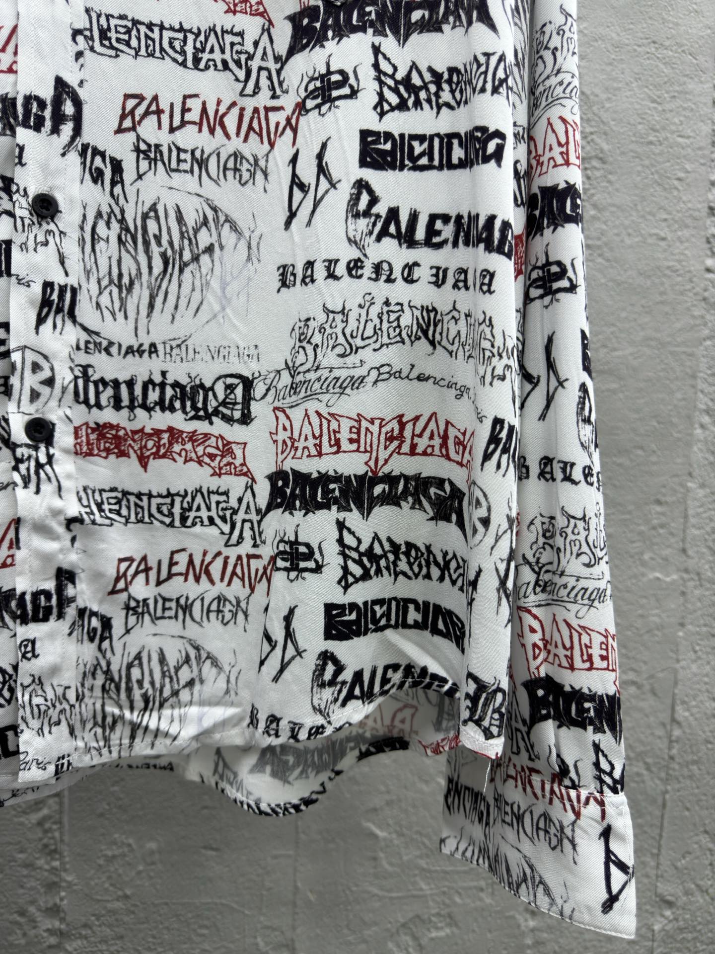 Balenciaga 龙年限定满印logo衬衫 7