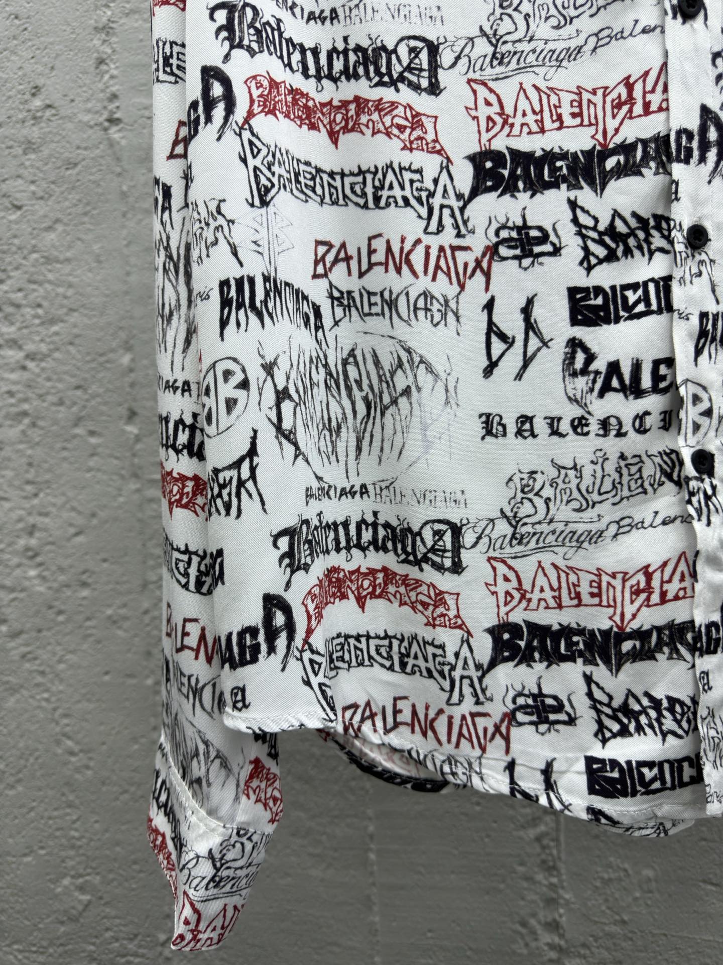 Balenciaga 龙年限定满印logo衬衫 6