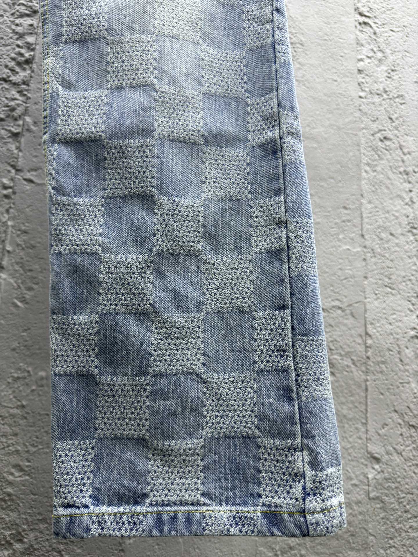 LOUIS VUITTON 阔腿棋盘格牛仔长裤 7