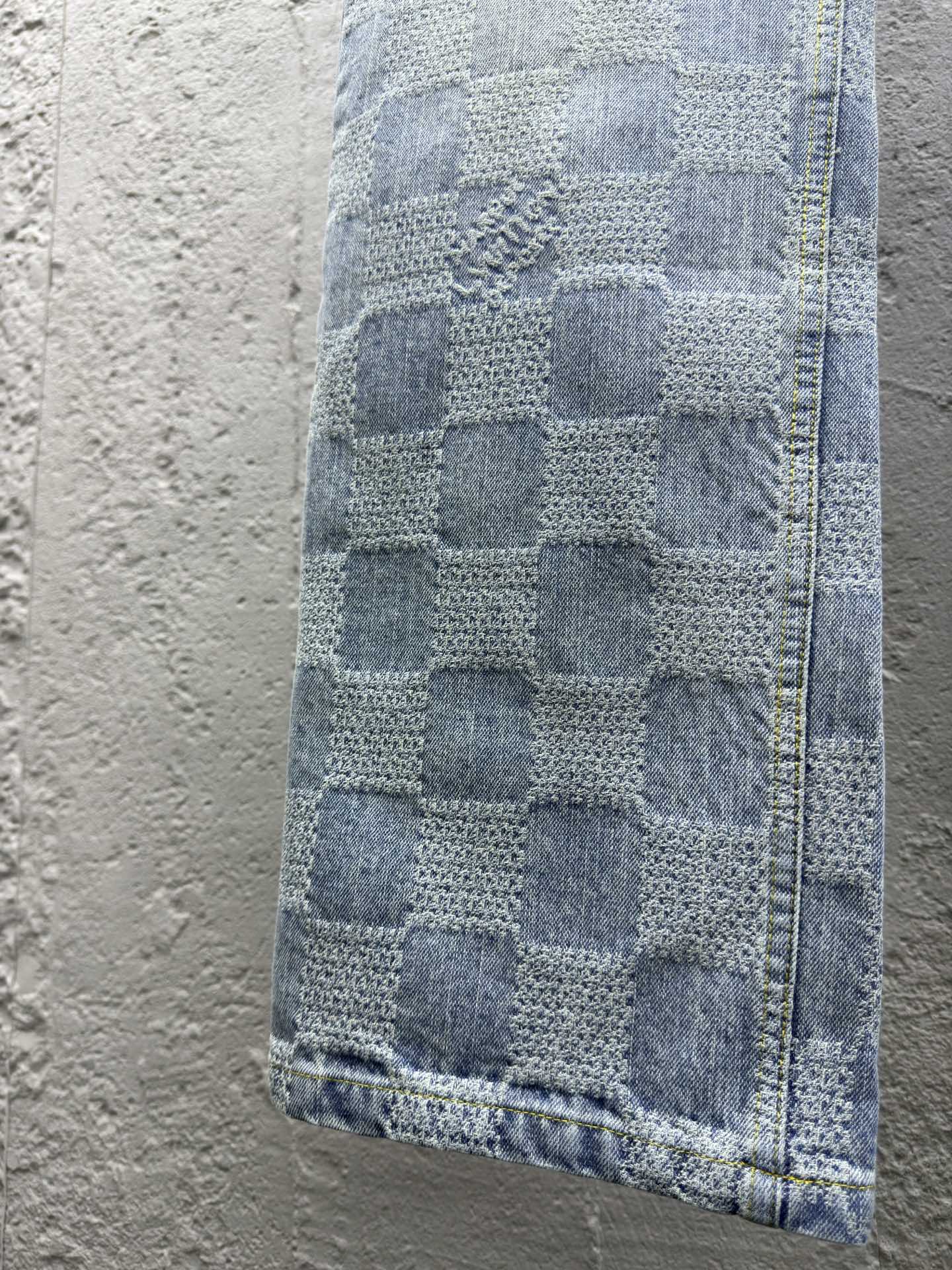 LOUIS VUITTON 阔腿棋盘格牛仔长裤 6