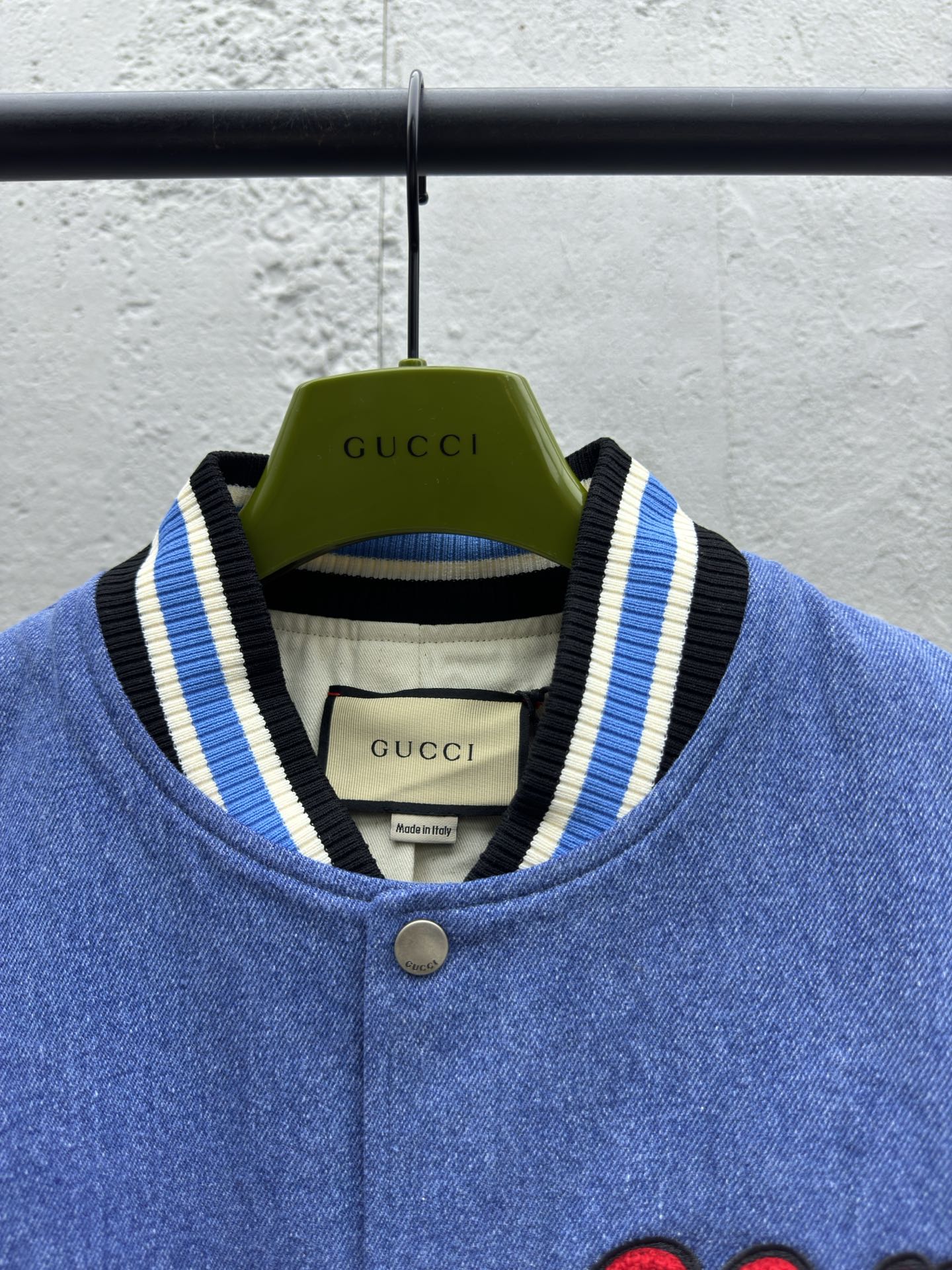 GUCCI 牛仔樱桃棒球外套 3