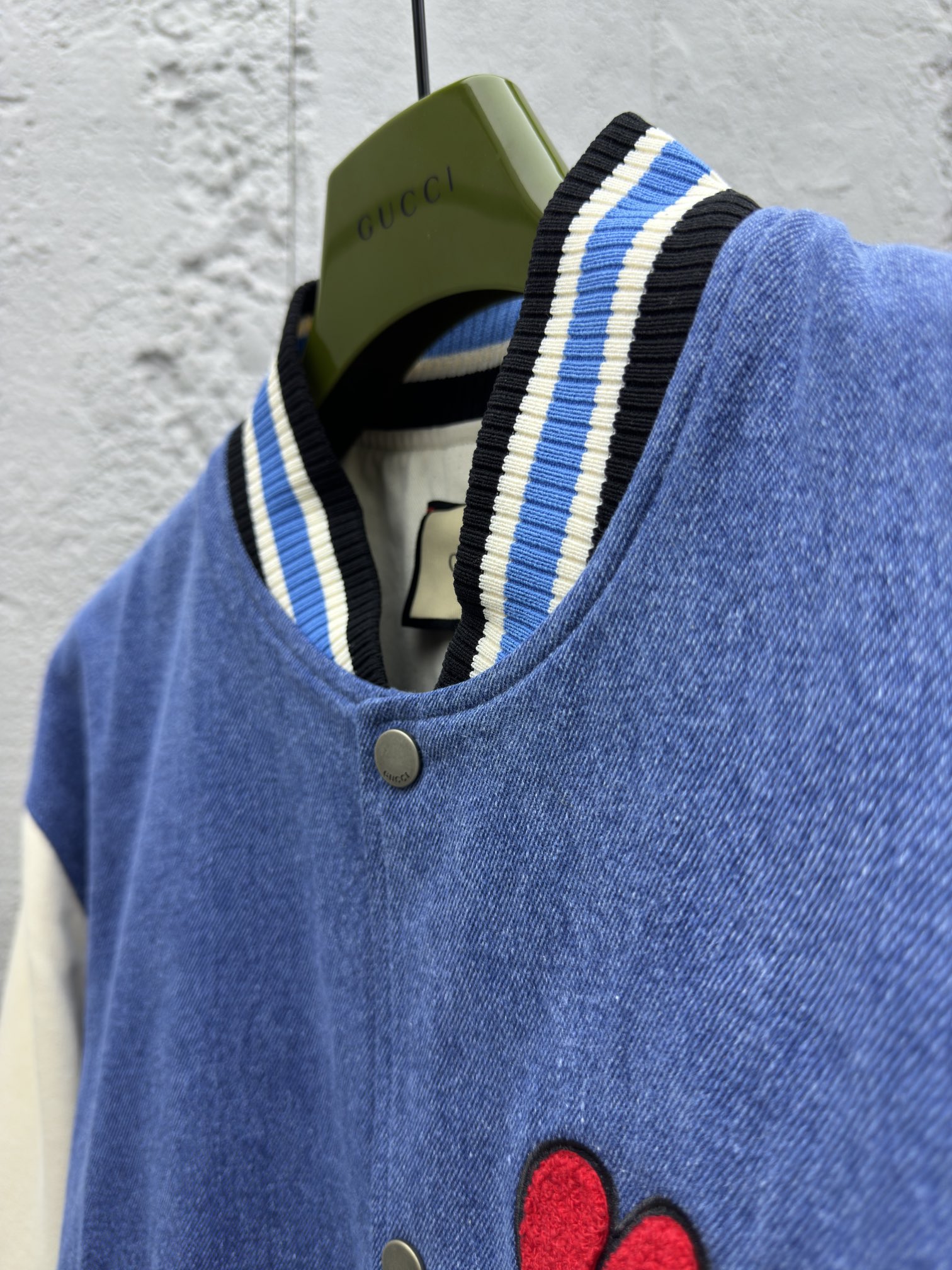 GUCCI 牛仔樱桃棒球外套 8