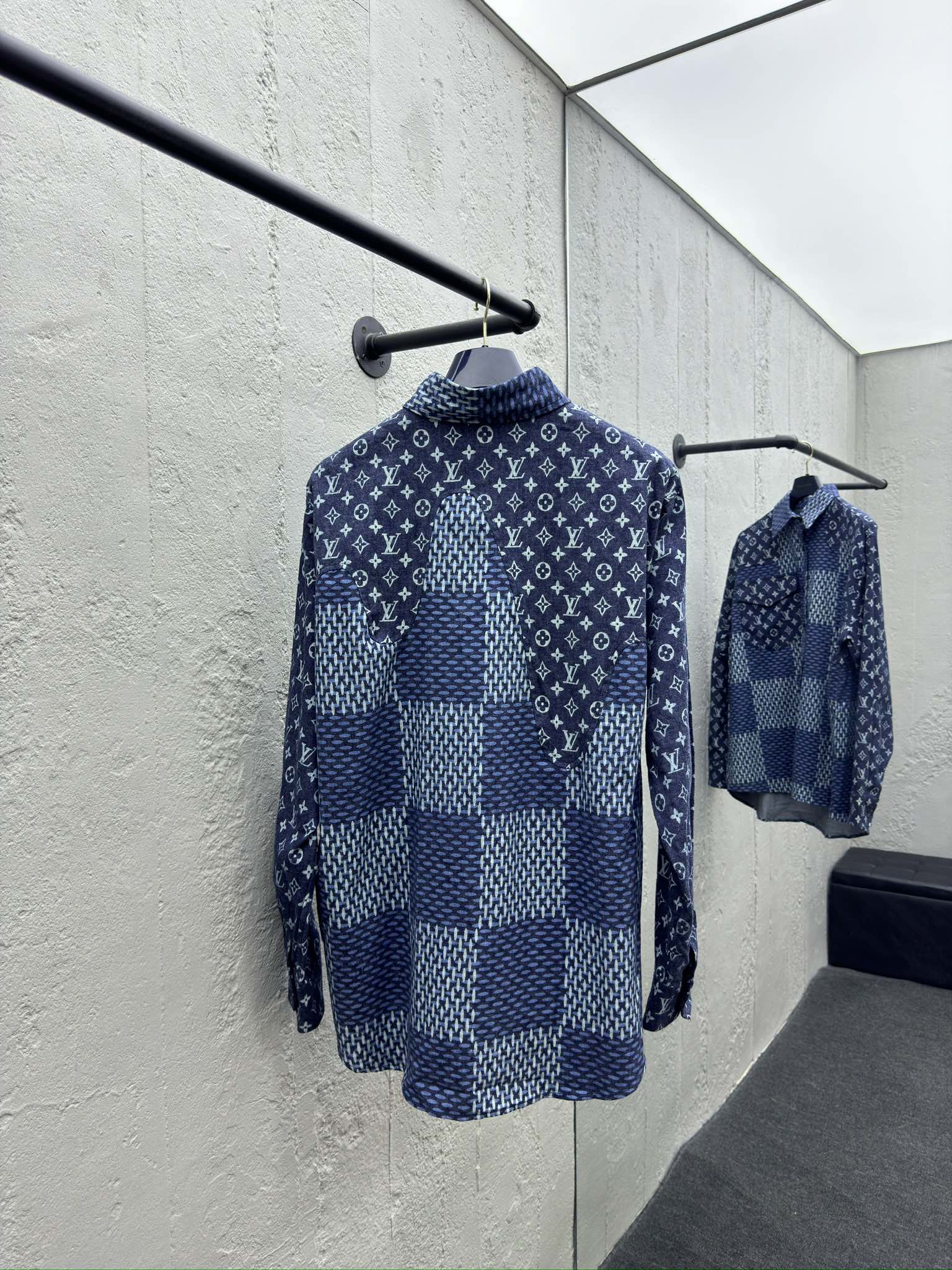 LOUIS VUITTON 复古拼接翻领衬衫 2