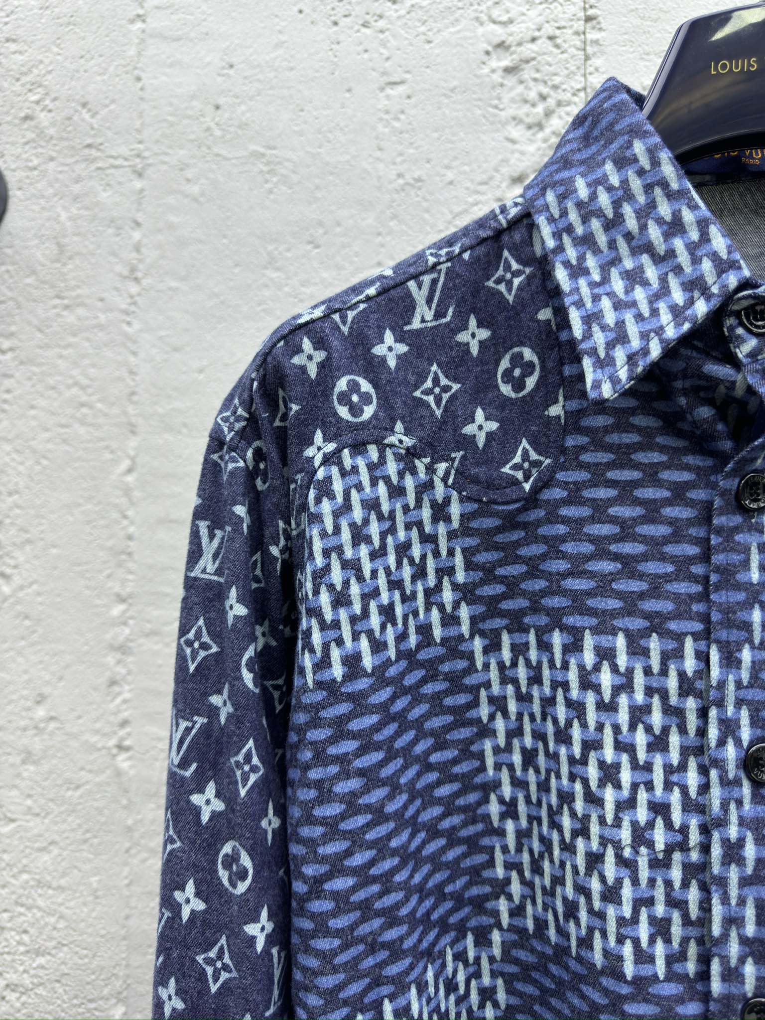 LOUIS VUITTON 复古拼接翻领衬衫 4