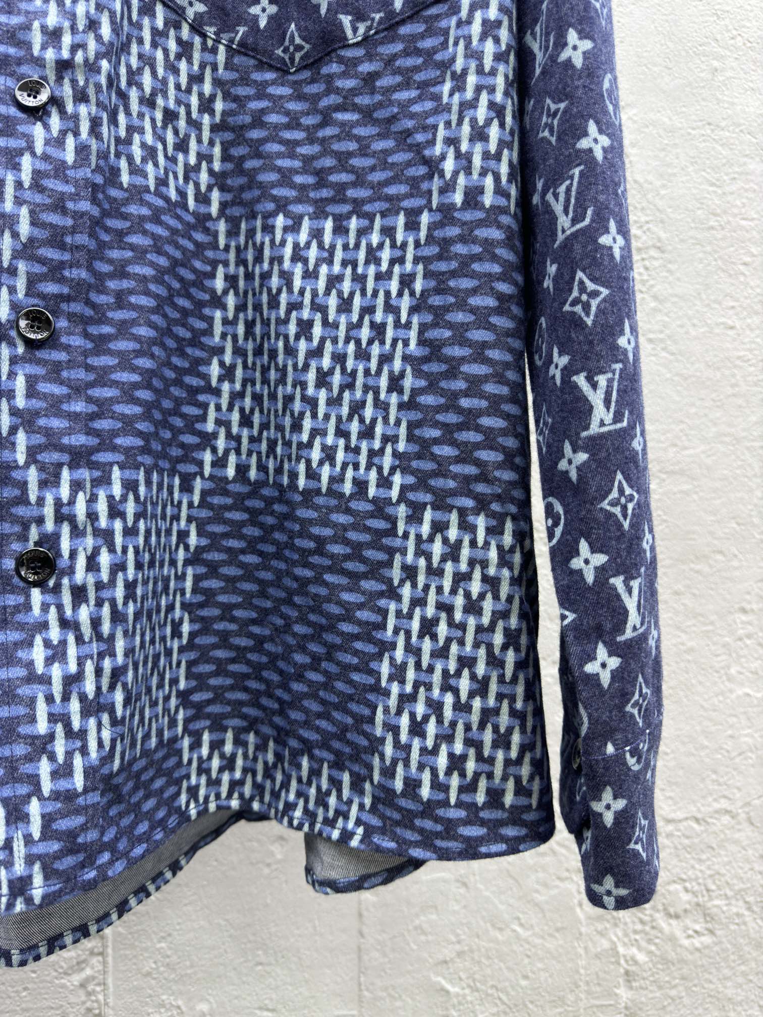 LOUIS VUITTON 复古拼接翻领衬衫 7