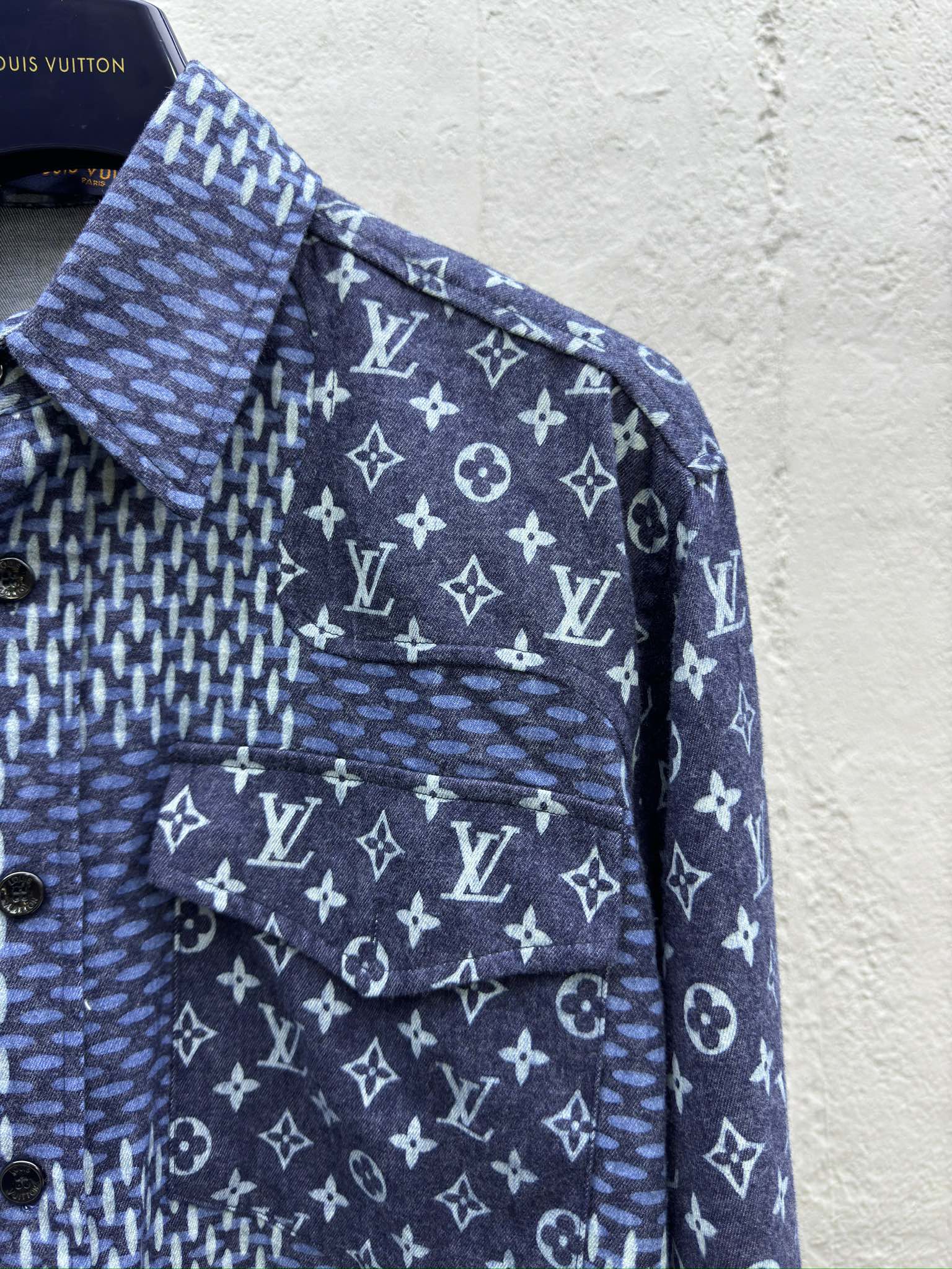 LOUIS VUITTON 复古拼接翻领衬衫 5