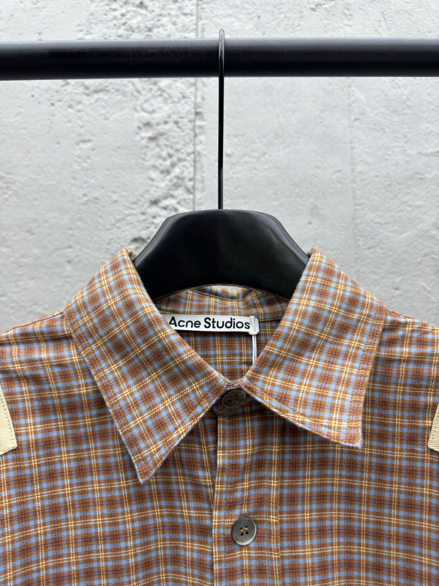 Acne Studios 拼接格纹长袖衬衫 3