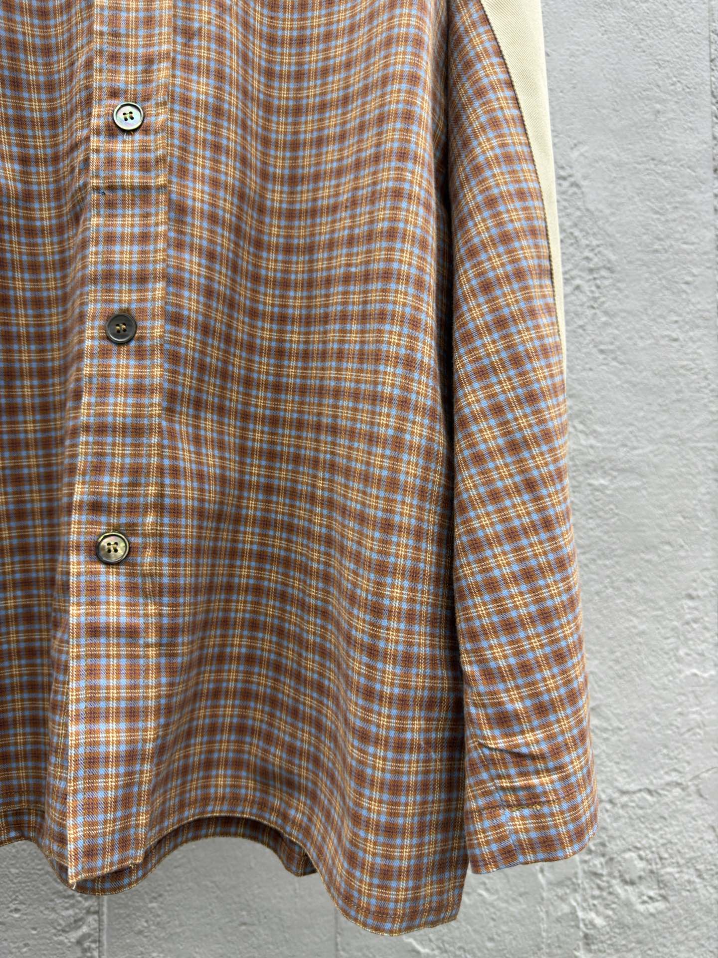 Acne Studios 拼接格纹长袖衬衫 7