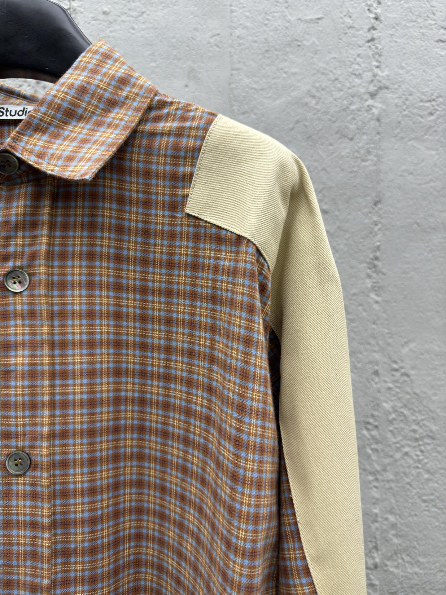 Acne Studios 拼接格纹长袖衬衫 5