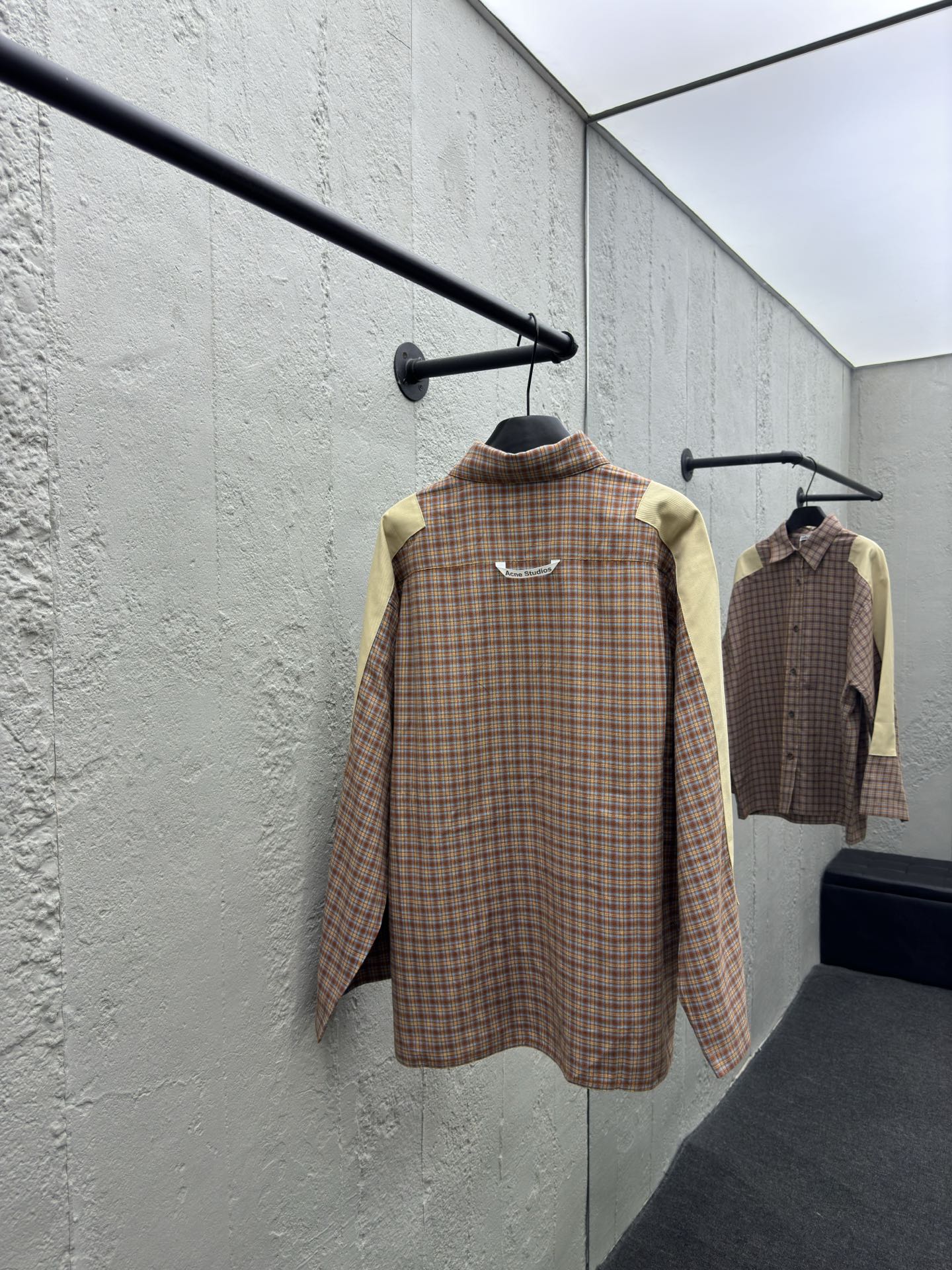 Acne Studios 拼接格纹长袖衬衫 2