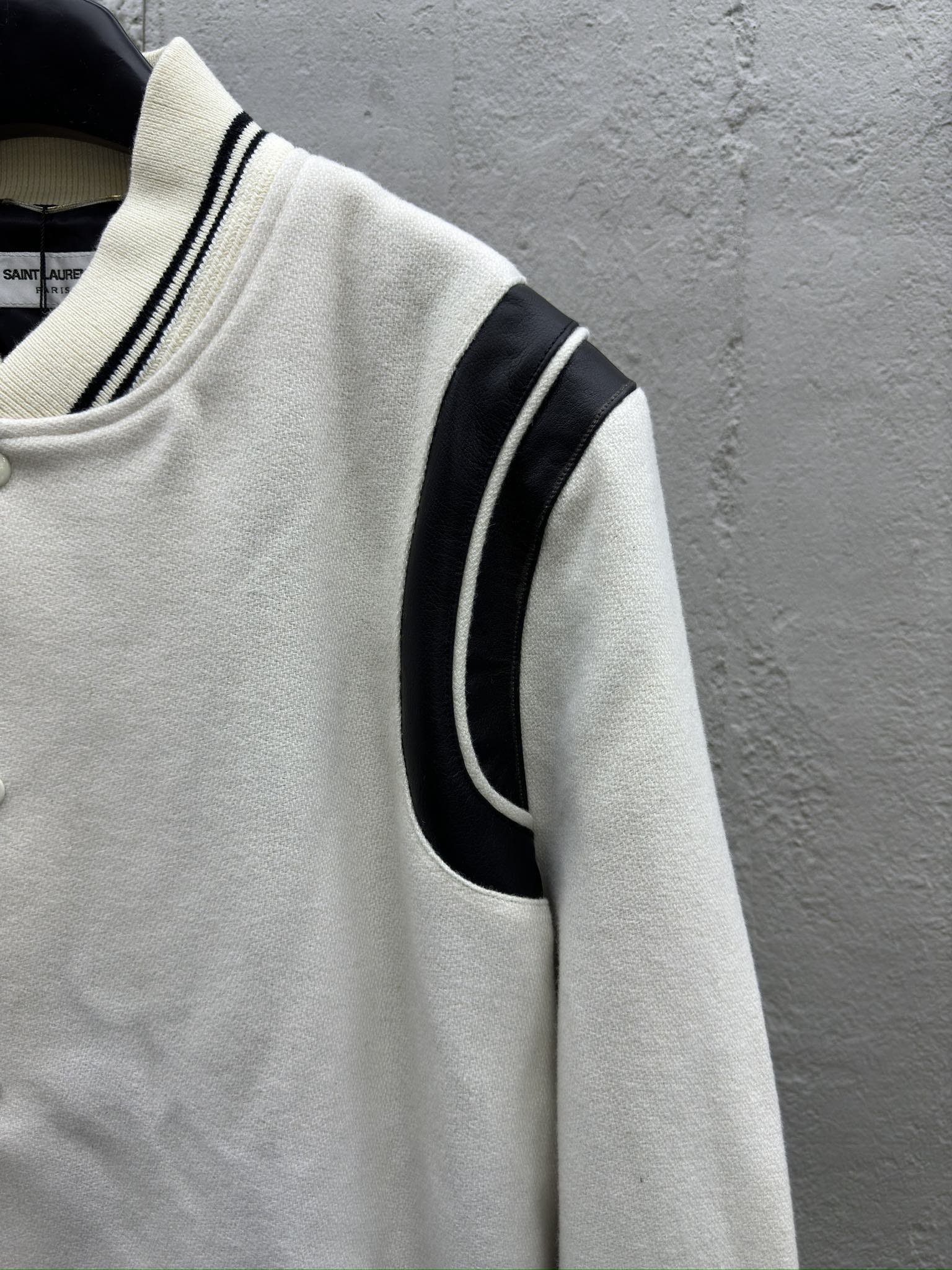 SAINT LAURENT 羊毛棒球夹克外套 5