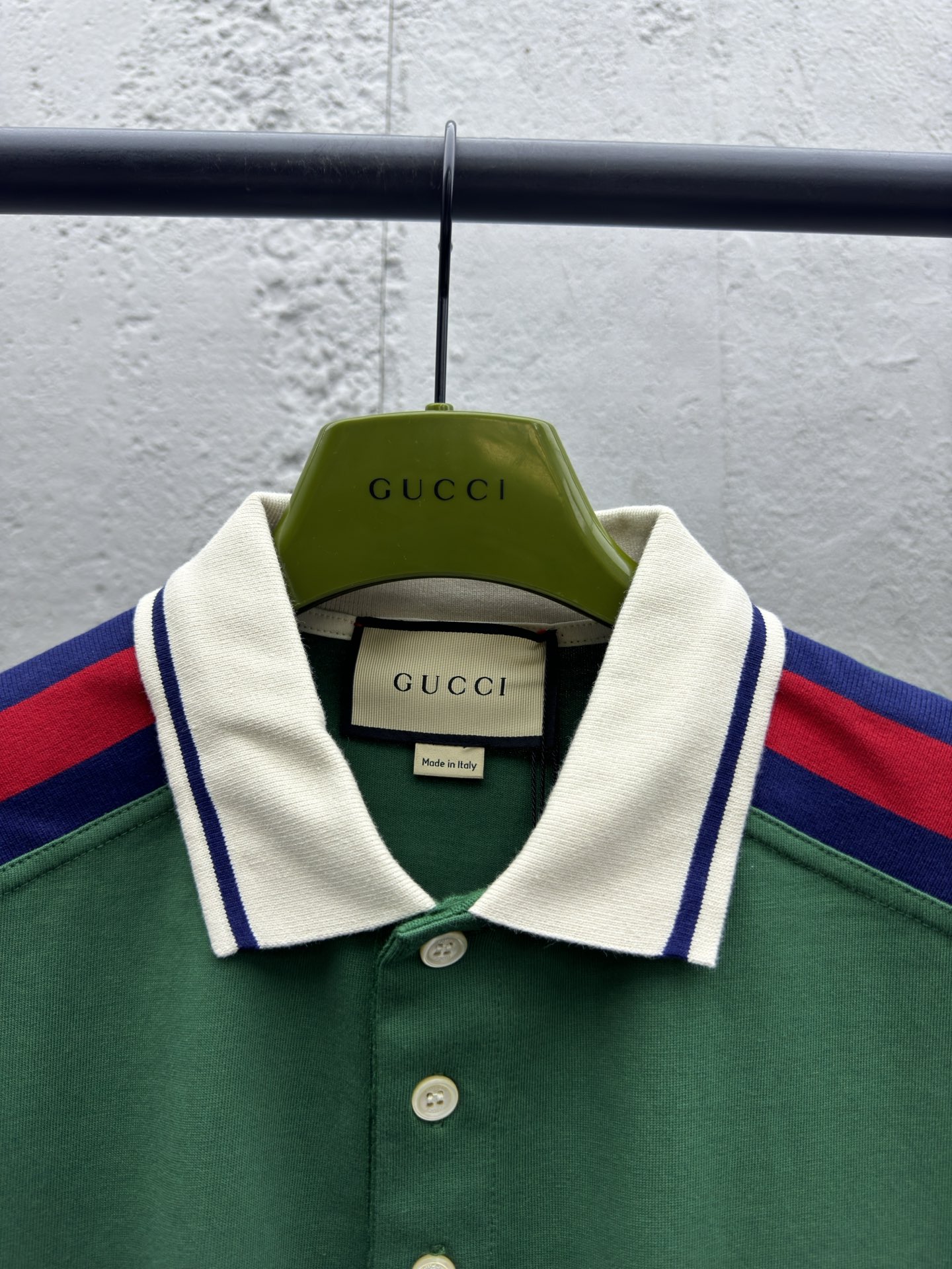 GUCCI 织带镶肩POLO衫 3