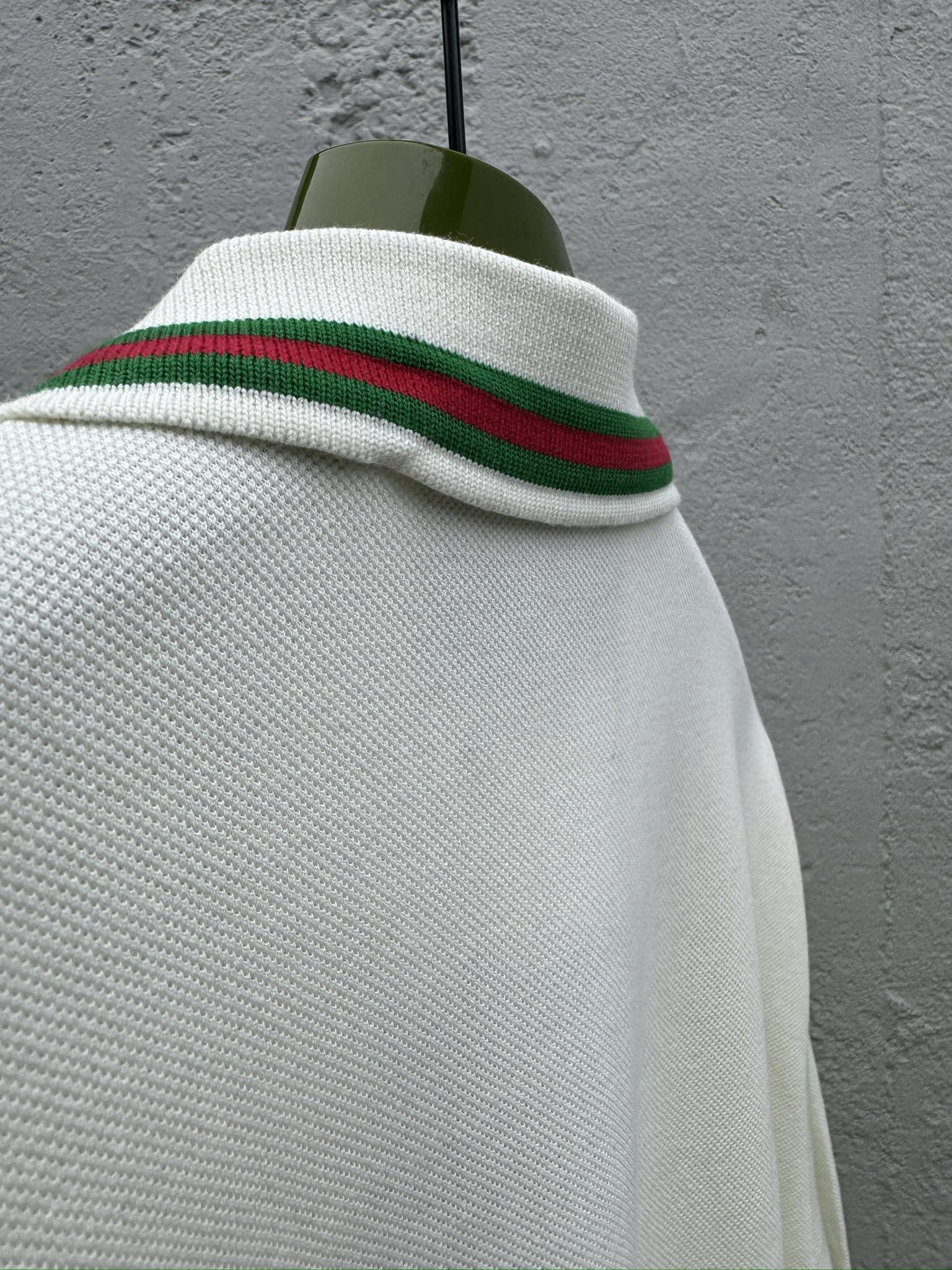 GUCCI GG绣花字母Polo衫 9