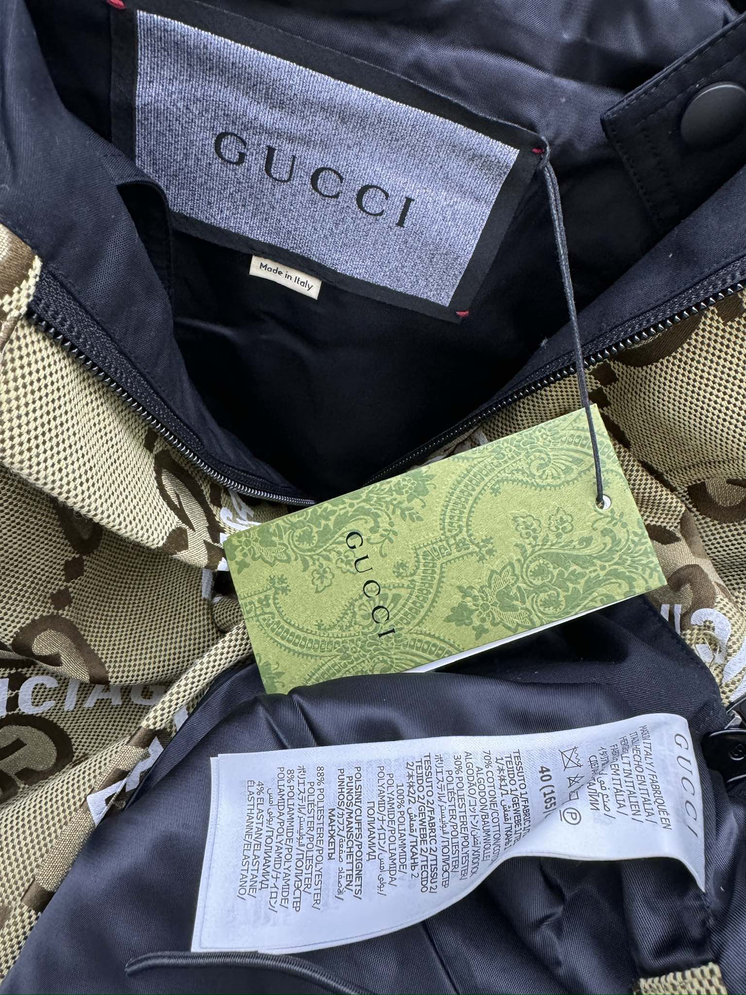 GUCCI X BLCG 联名斜字母风衣夹克外套 9