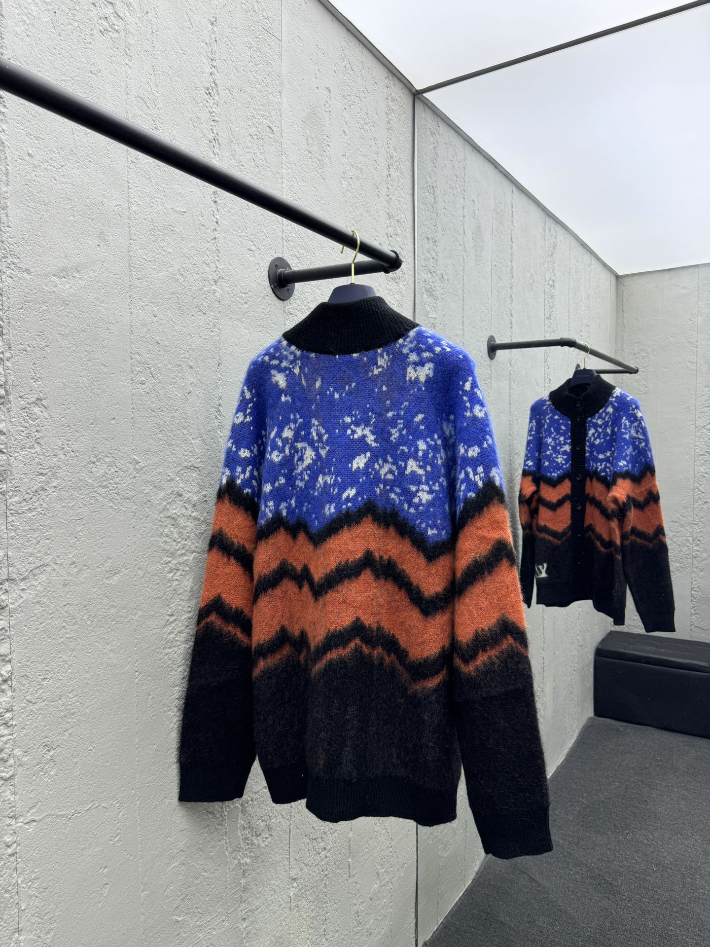 LOUIS VUITTON 波浪纹拼色飘雪开衫 2