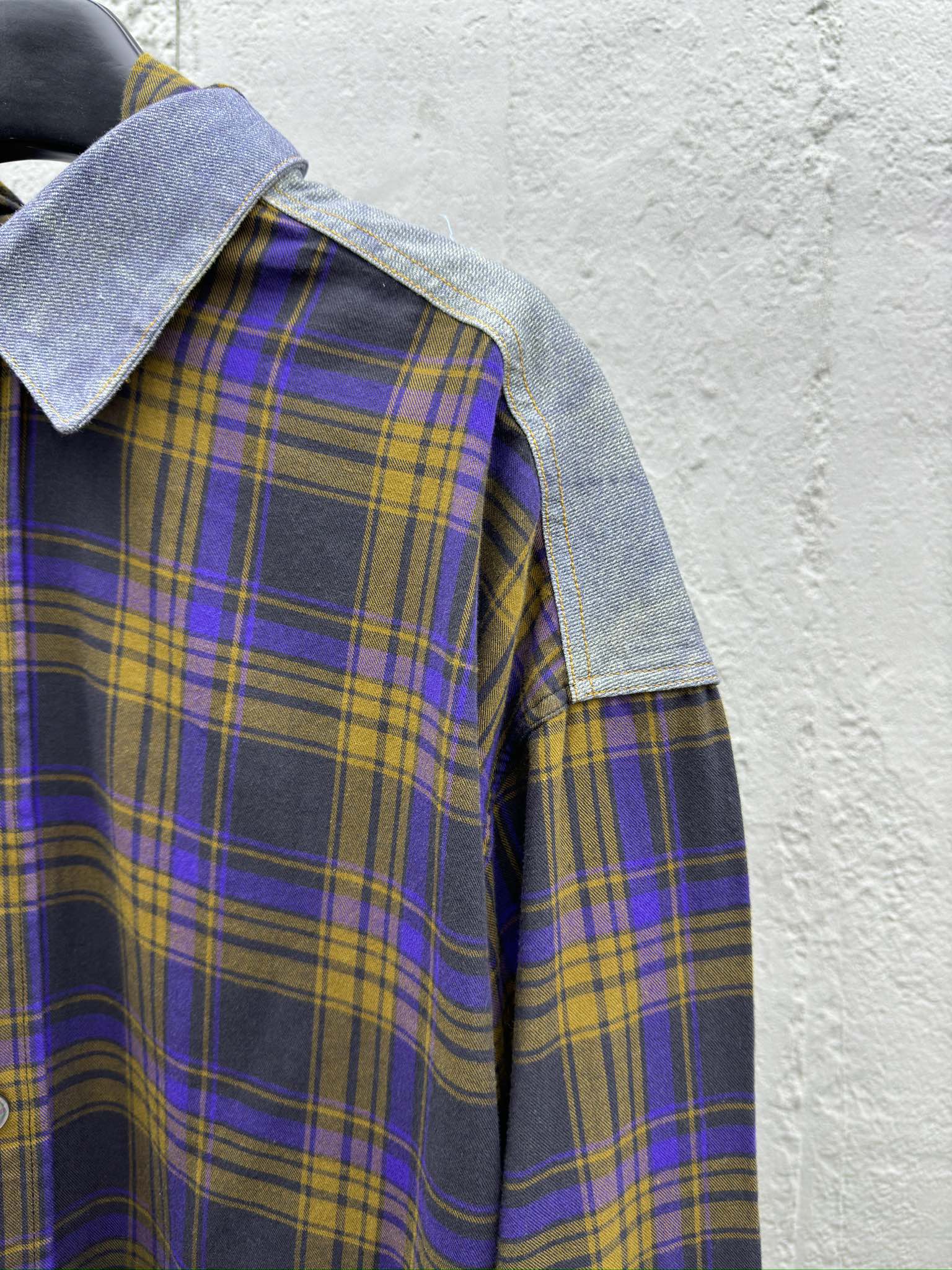 Acne Studios 拼接牛仔连帽衬衫 5