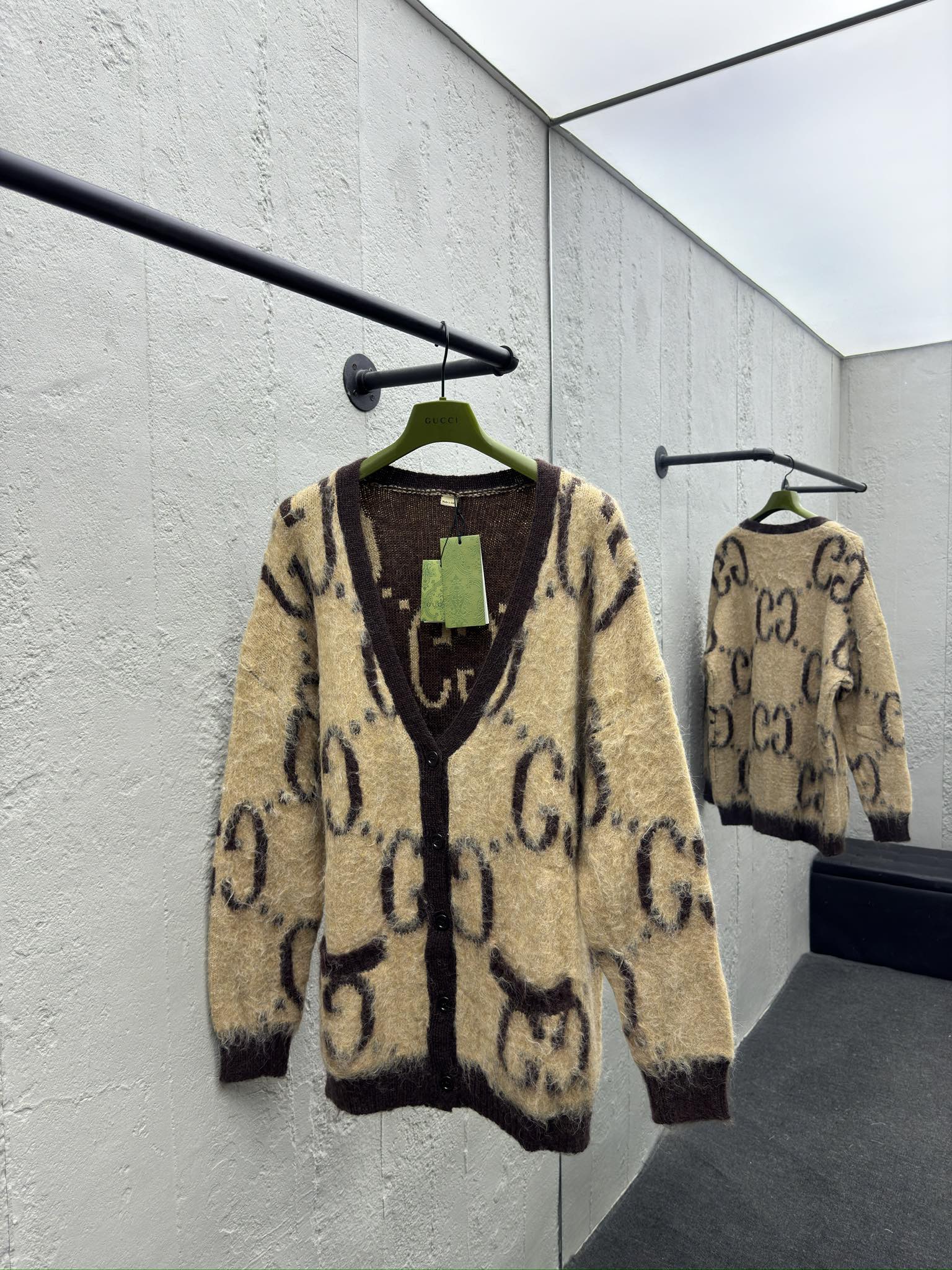 Gucci Abbigliamento Cardigan Marrone Tessitura