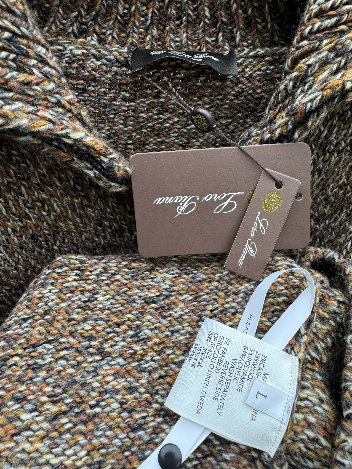Loro Piana 多色针织翻领外套 9