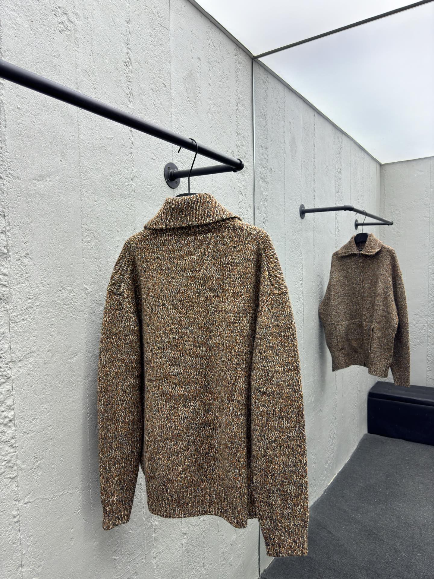 Loro Piana 多色针织翻领外套 2