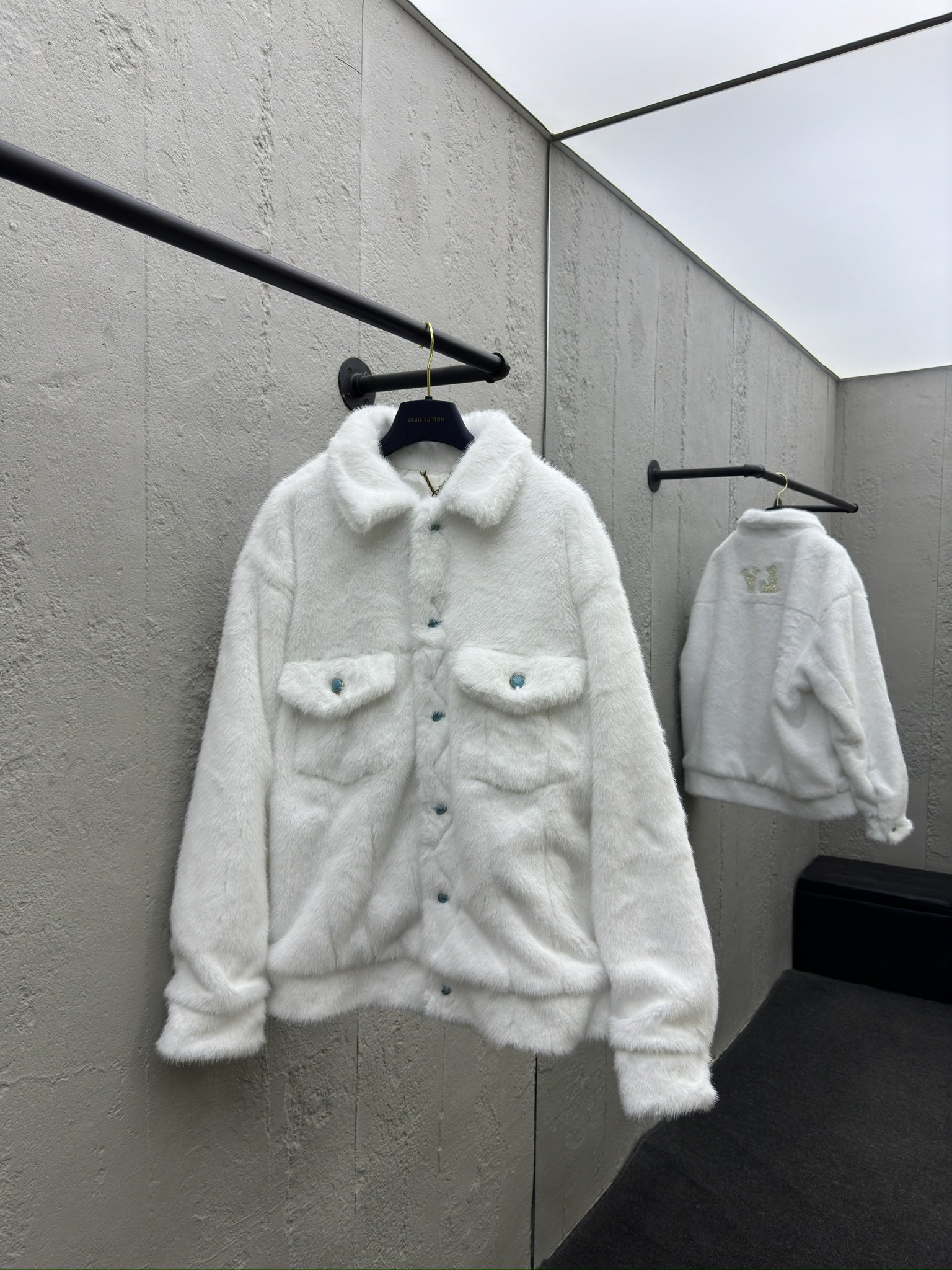 Louis Vuitton Clothing Coats & Jackets Green White Unisex Fashion