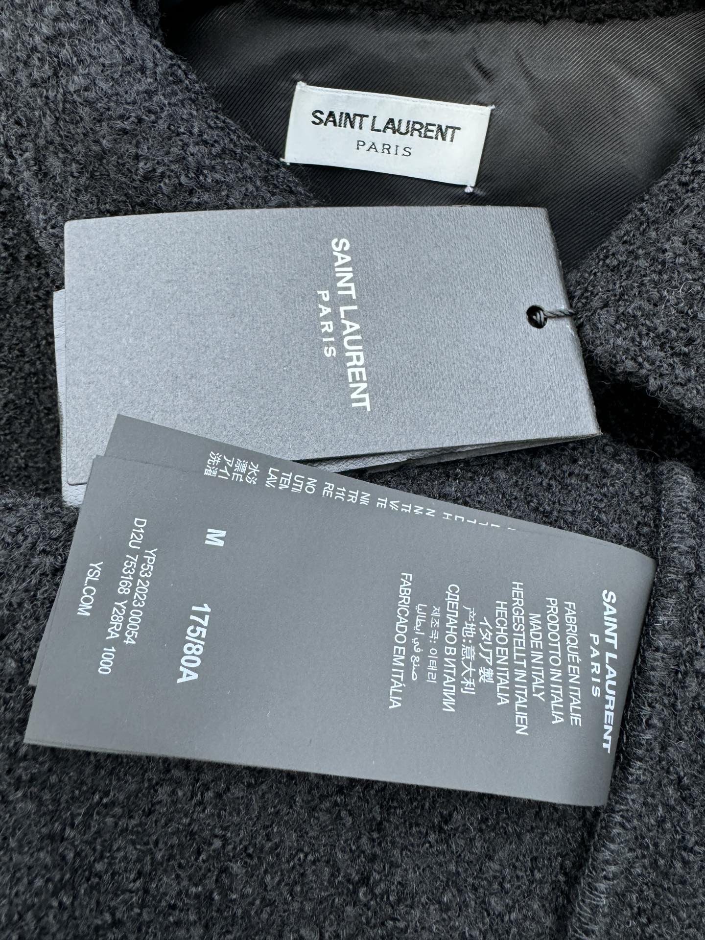 SAINT LAURENT 羊毛纽扣夹克外套 9