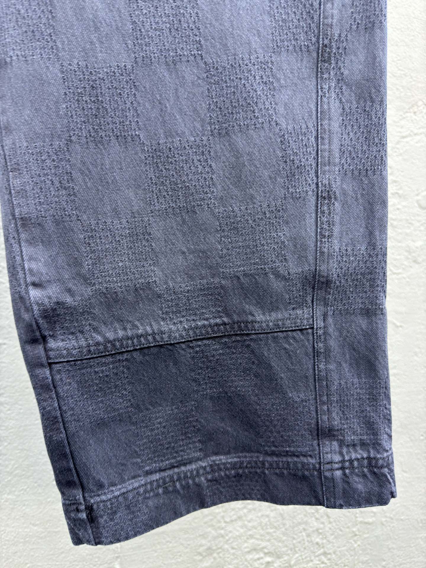 LOUIS VUITTON 绿松石棋盘格牛仔长裤 7