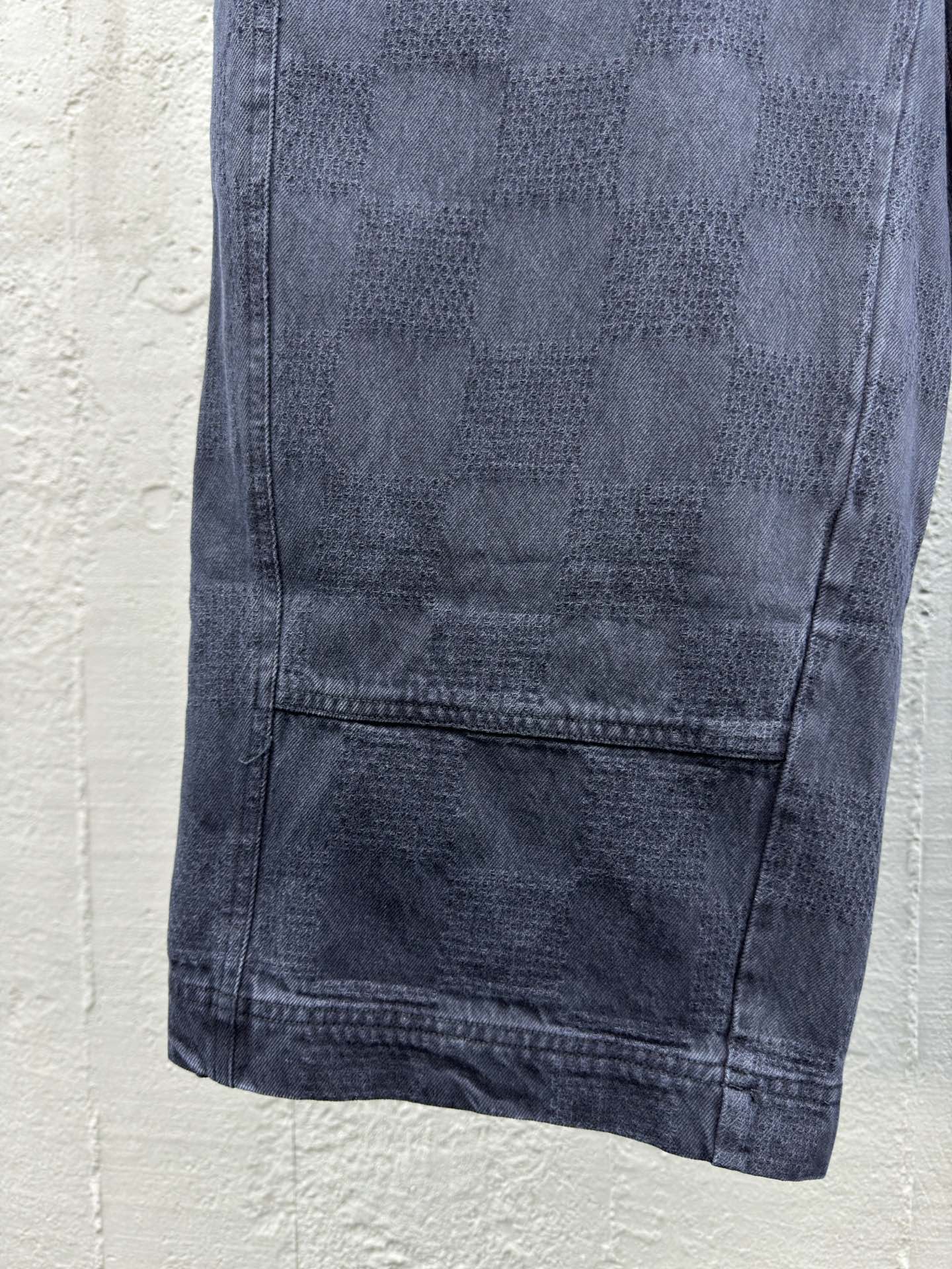 LOUIS VUITTON 绿松石棋盘格牛仔长裤 6