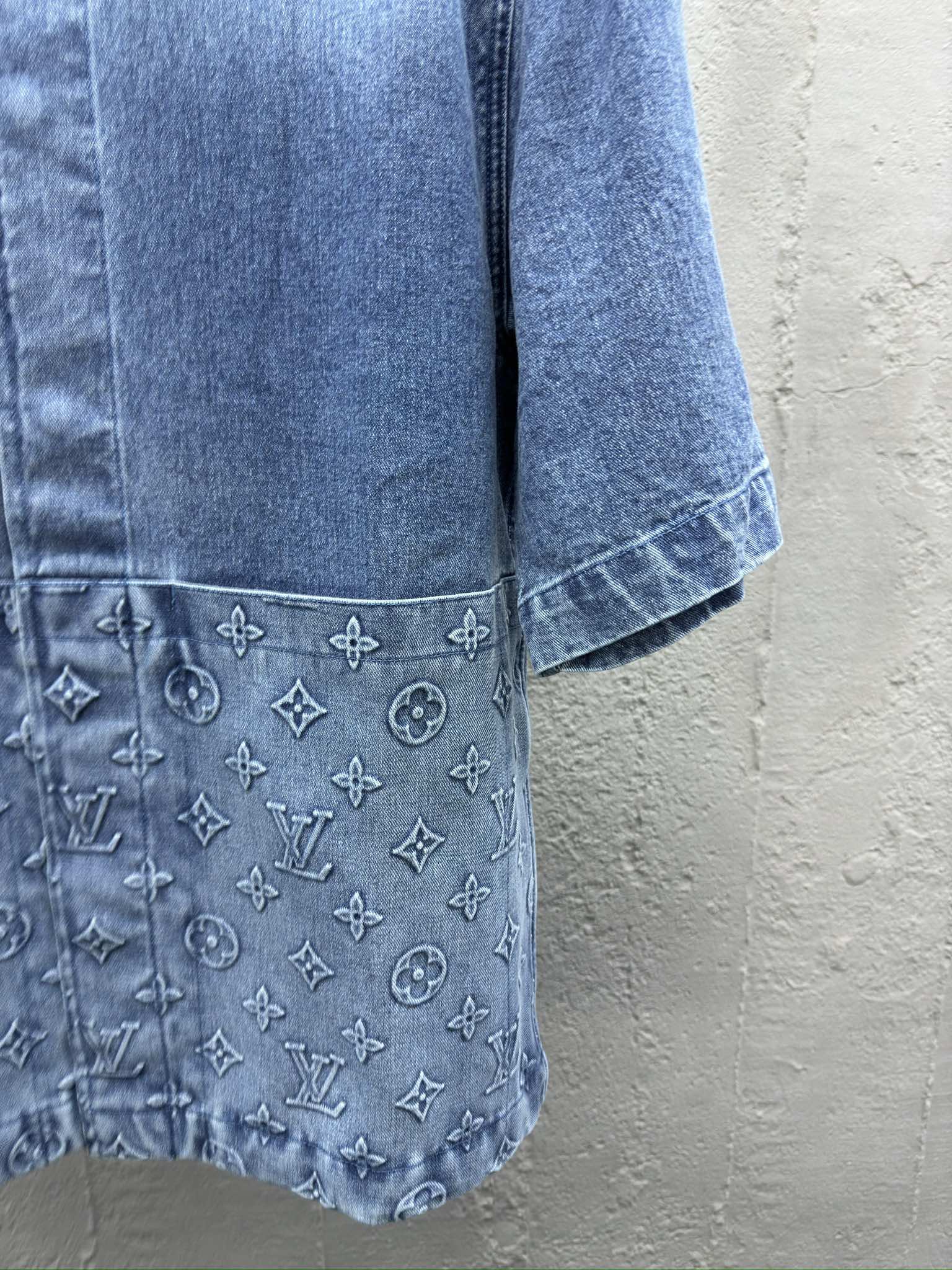 LOUIS VUITTON 提花浮雕牛仔衬衫 7