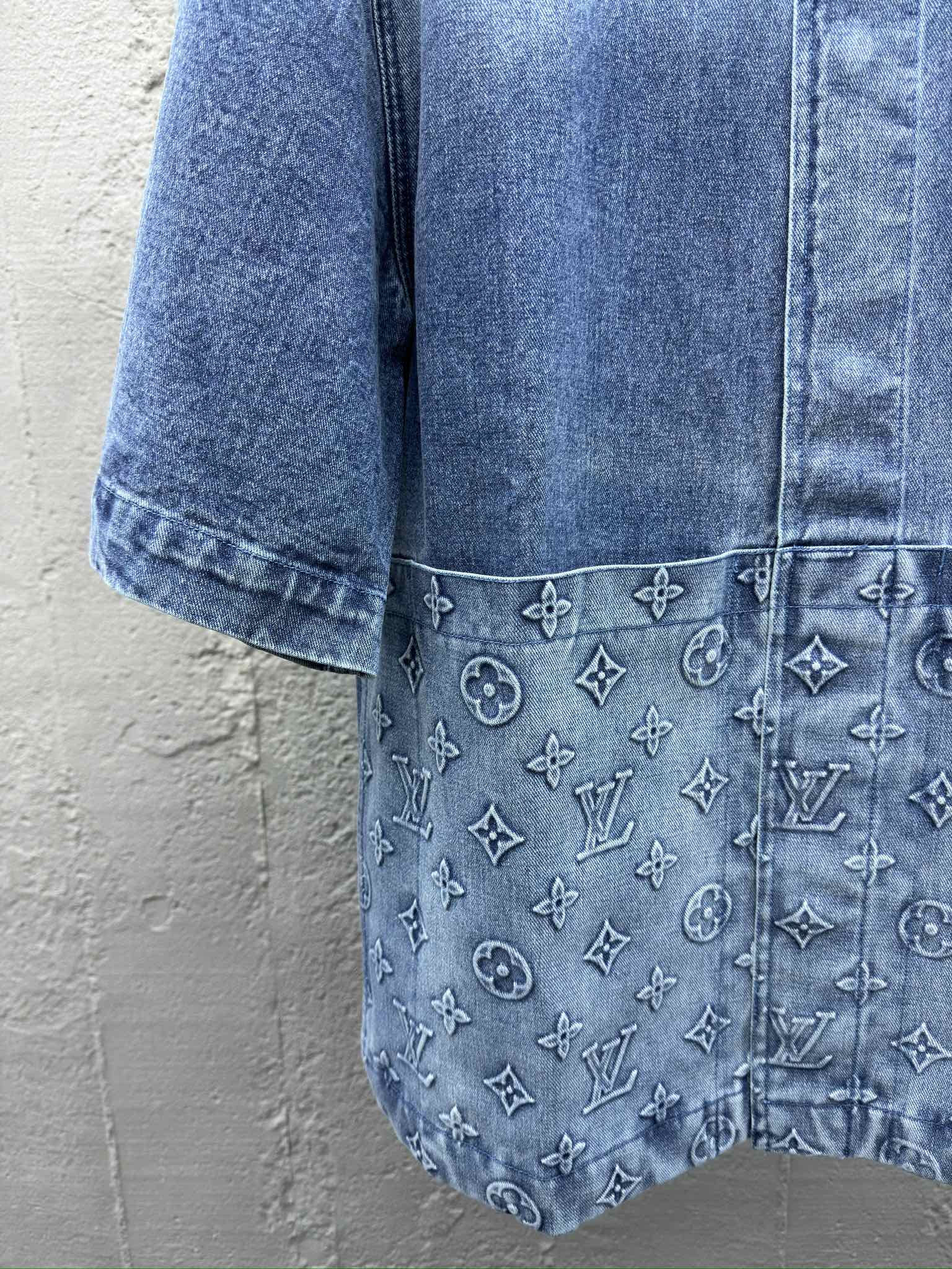 LOUIS VUITTON 提花浮雕牛仔衬衫 6