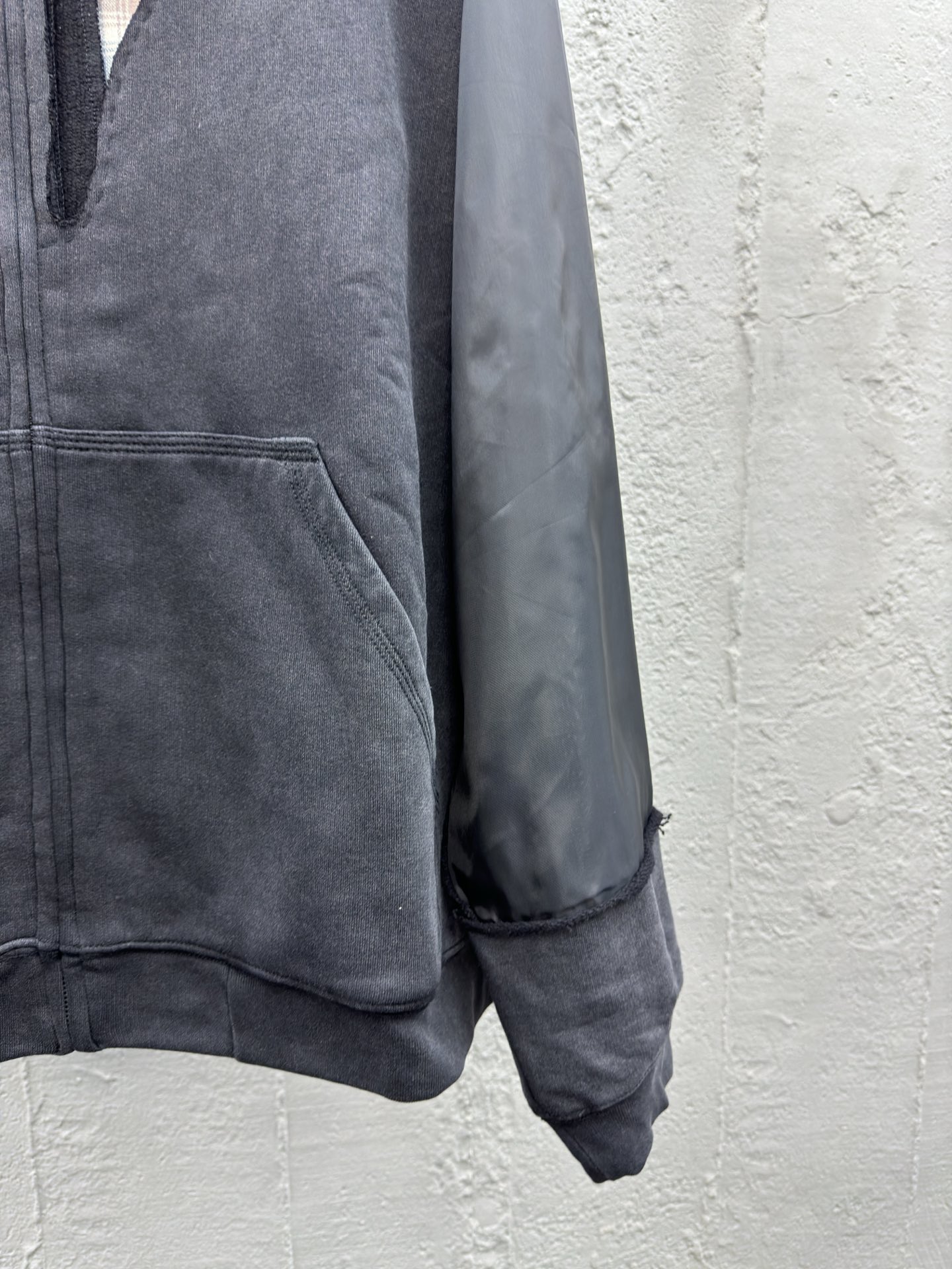 Maison Margiela 格子拼接拉链帽衫 7