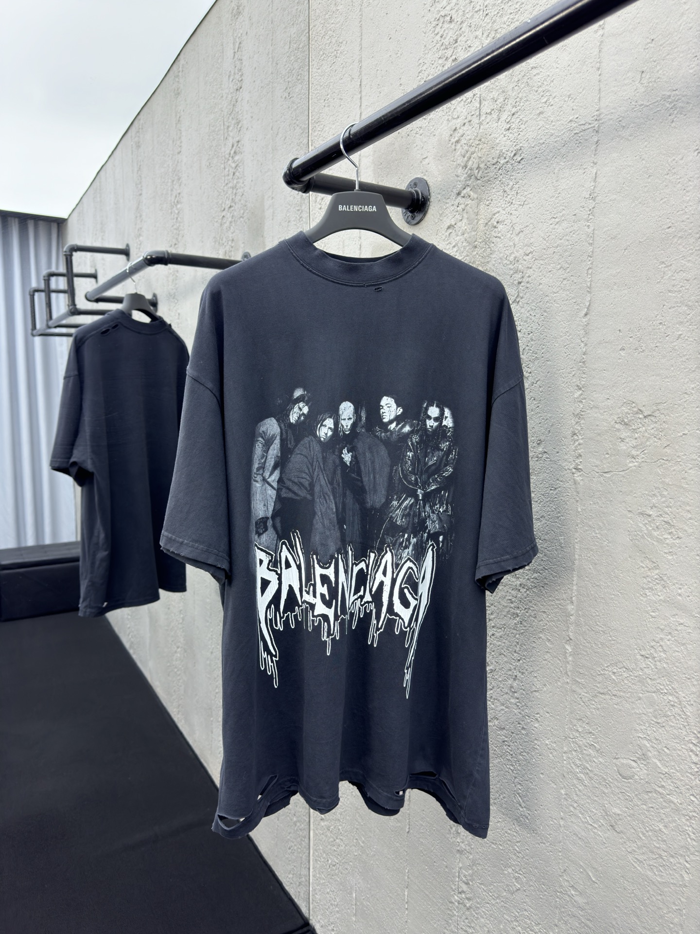 Balenciaga Band Portrait Graphic T-Shirt - Clothes