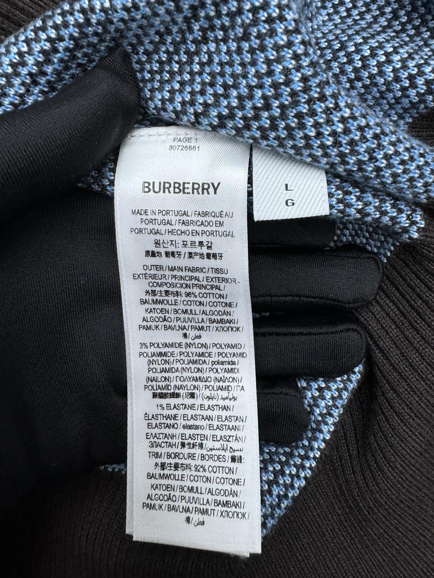 BURBERRY 斜格纹立领羊毛外套 9