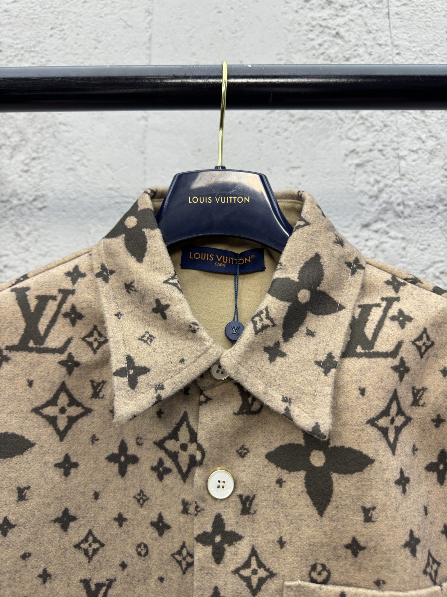 LOUIS VUITTON 提花羊毛翻领外套 3