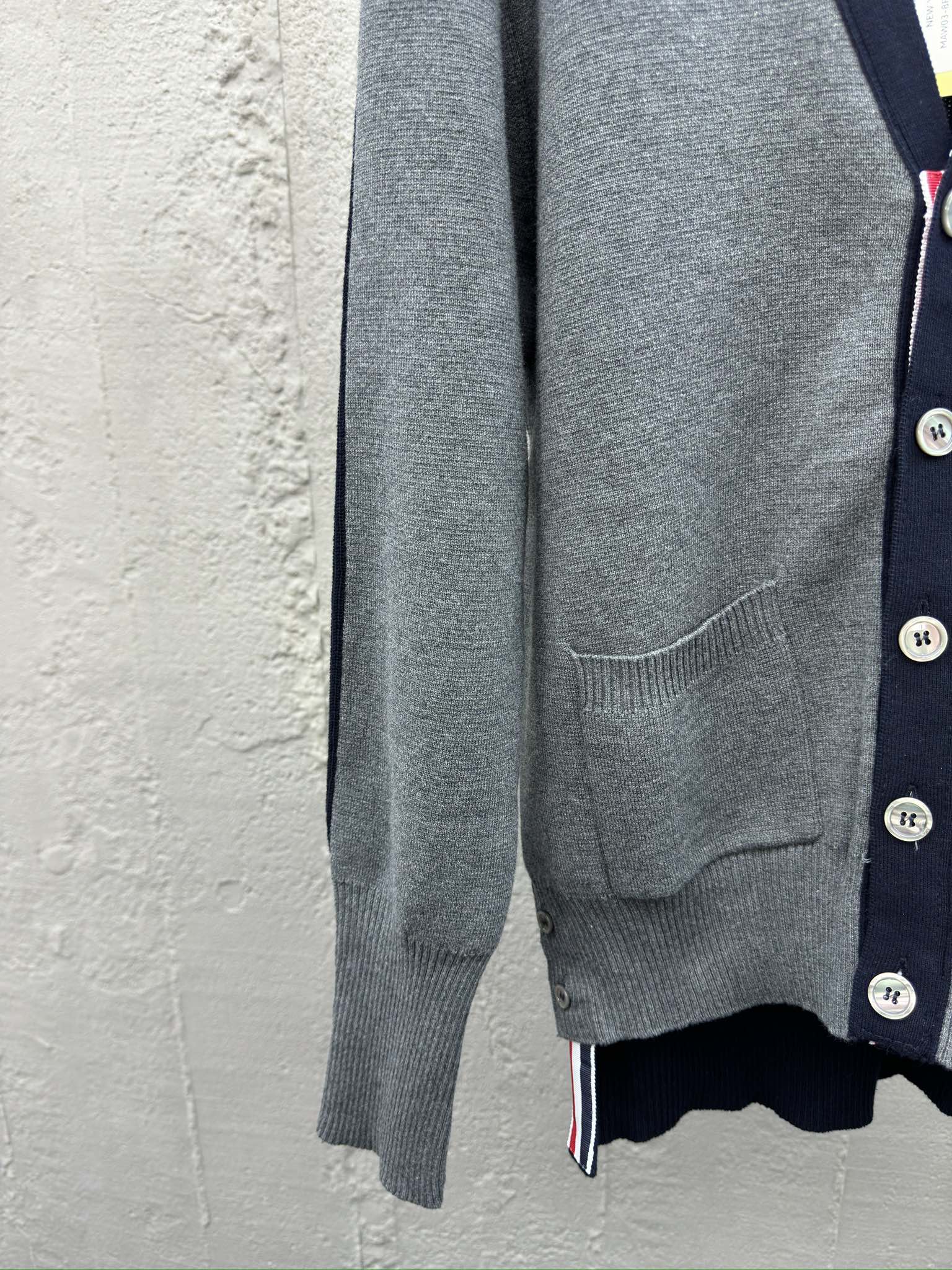 THOM BROWNE 拼接四杠开衫 6