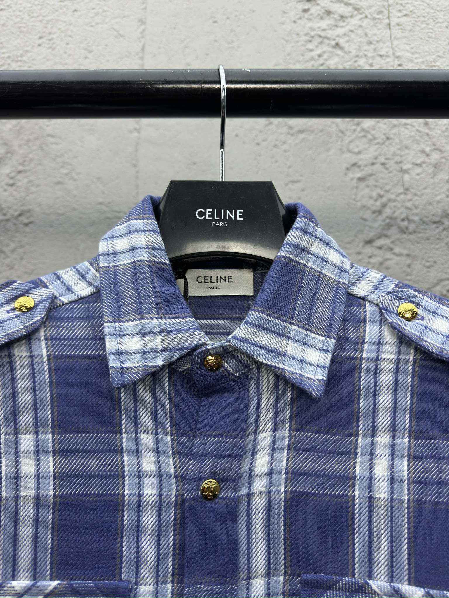 CELINE 格子竹节纱衬衫 3