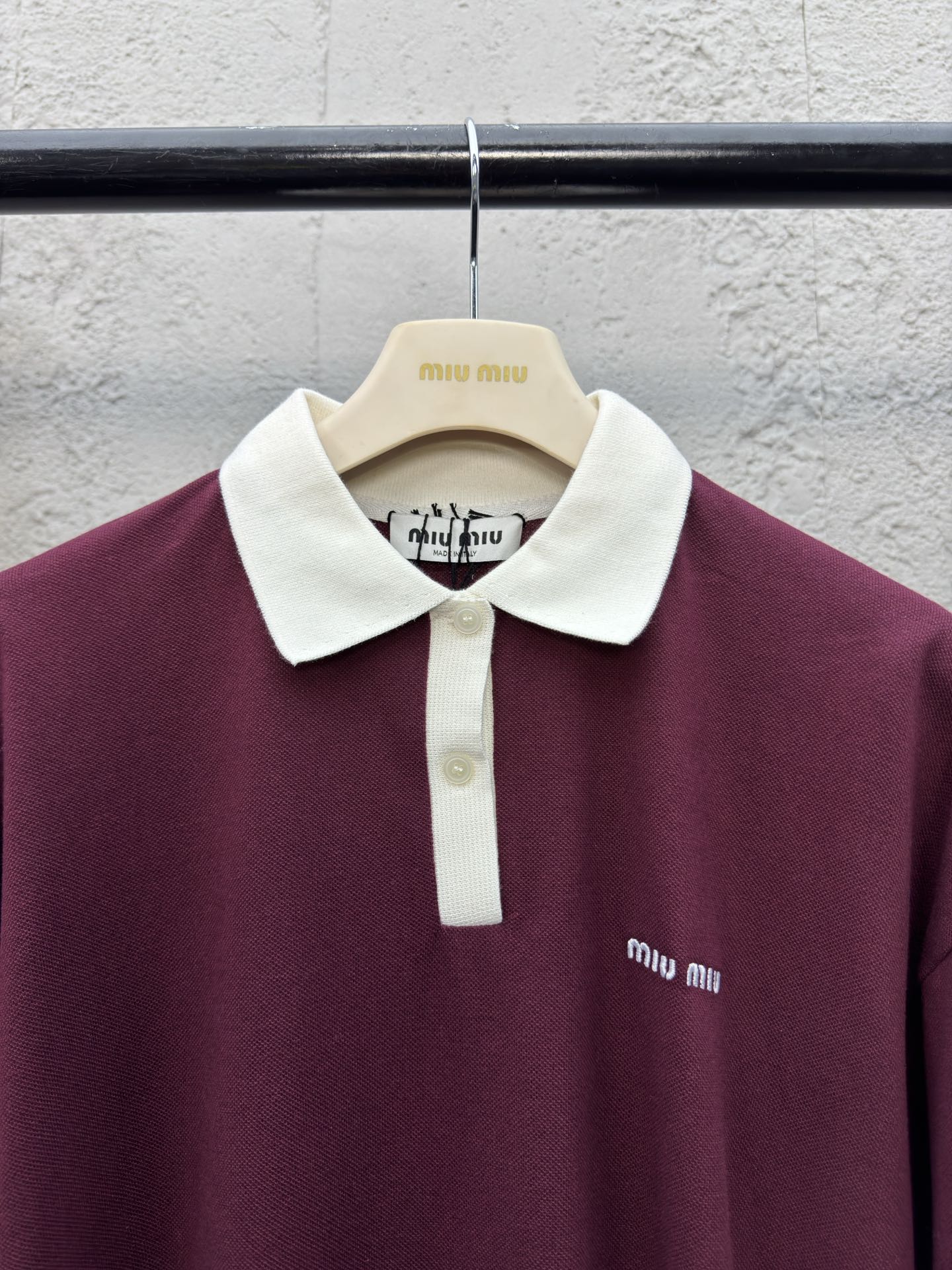 MIUMIU 小标拼色POLO衫 3