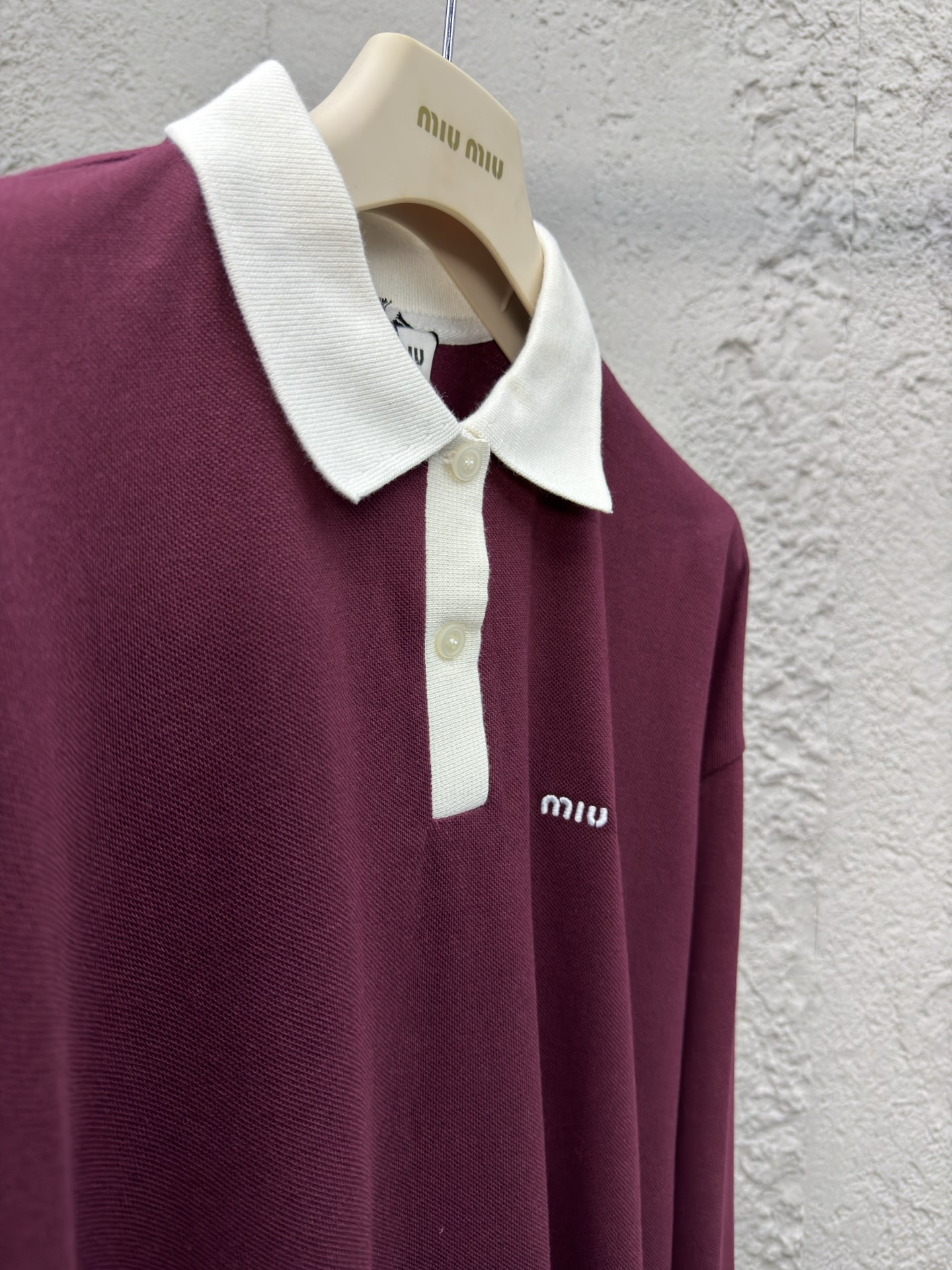 MIUMIU 小标拼色POLO衫 8