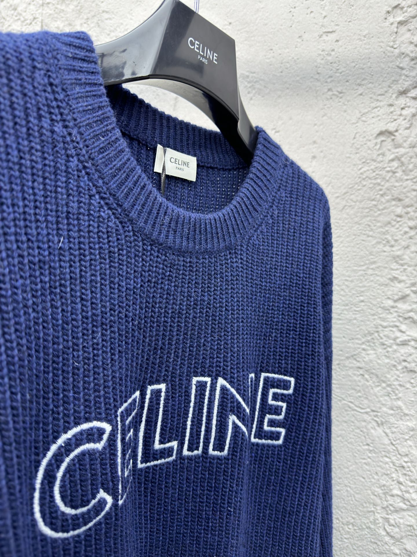 CELINE 粗针边线绣花毛衣 8