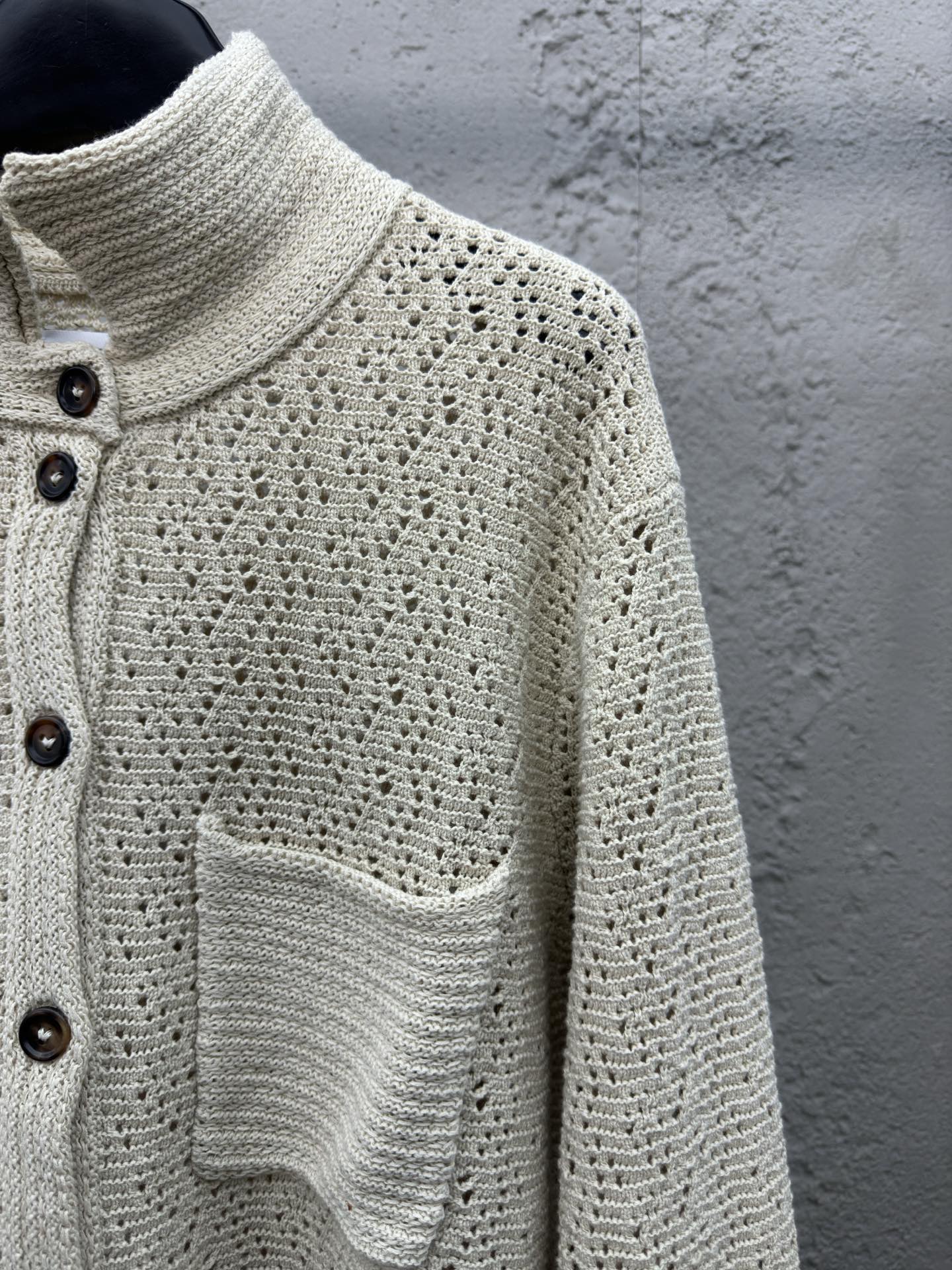 BOTTEGA VENETA 镂空纽扣针织开衫 5