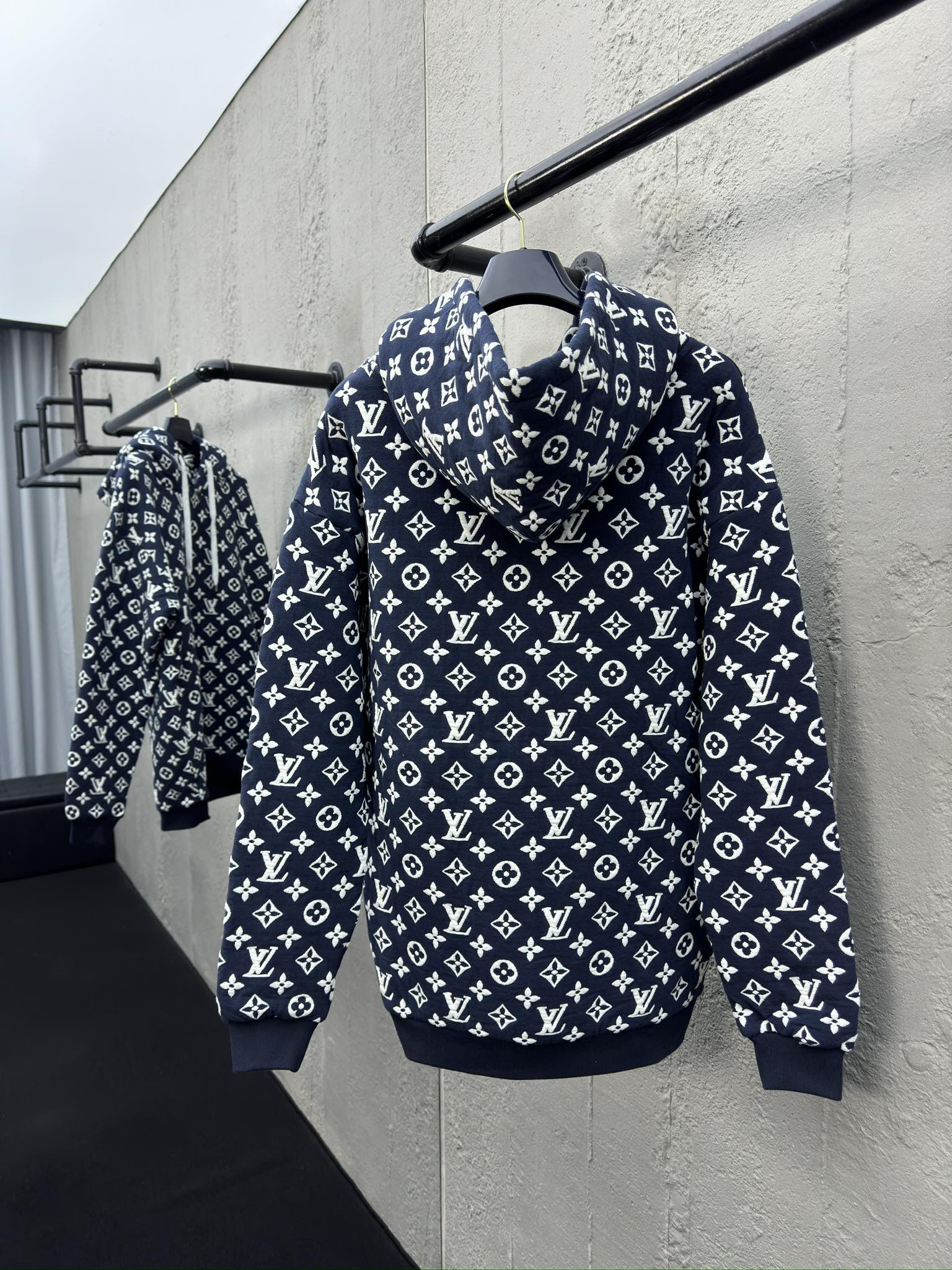 LOUIS VUITTON 提花羊毛满印帽衫 2