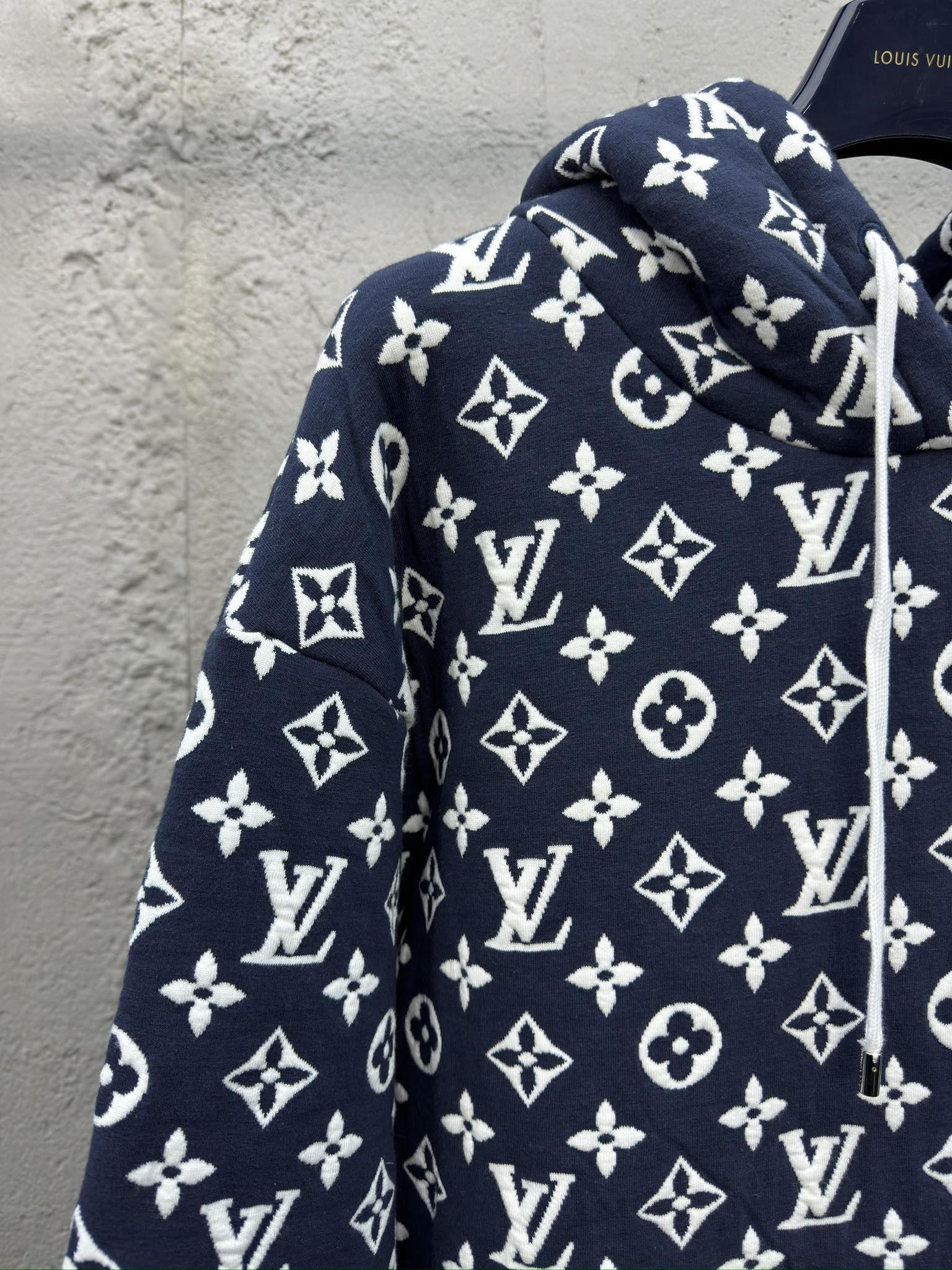 LOUIS VUITTON 提花羊毛满印帽衫 4