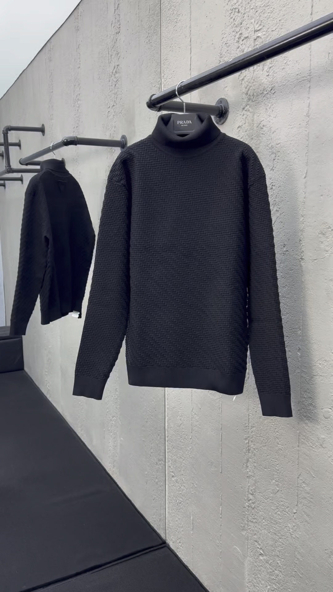 PRADA Stretch Turn Neck Knit Sweater Manufacturing Description: The 12