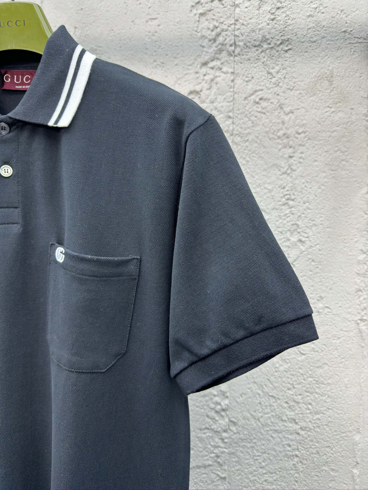 GUCCI GG绣花字母Polo衫 5