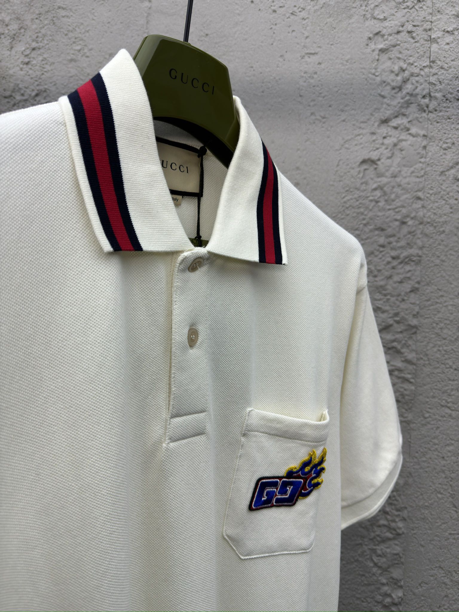 GUCCI GG绣花字母POLO衫 8