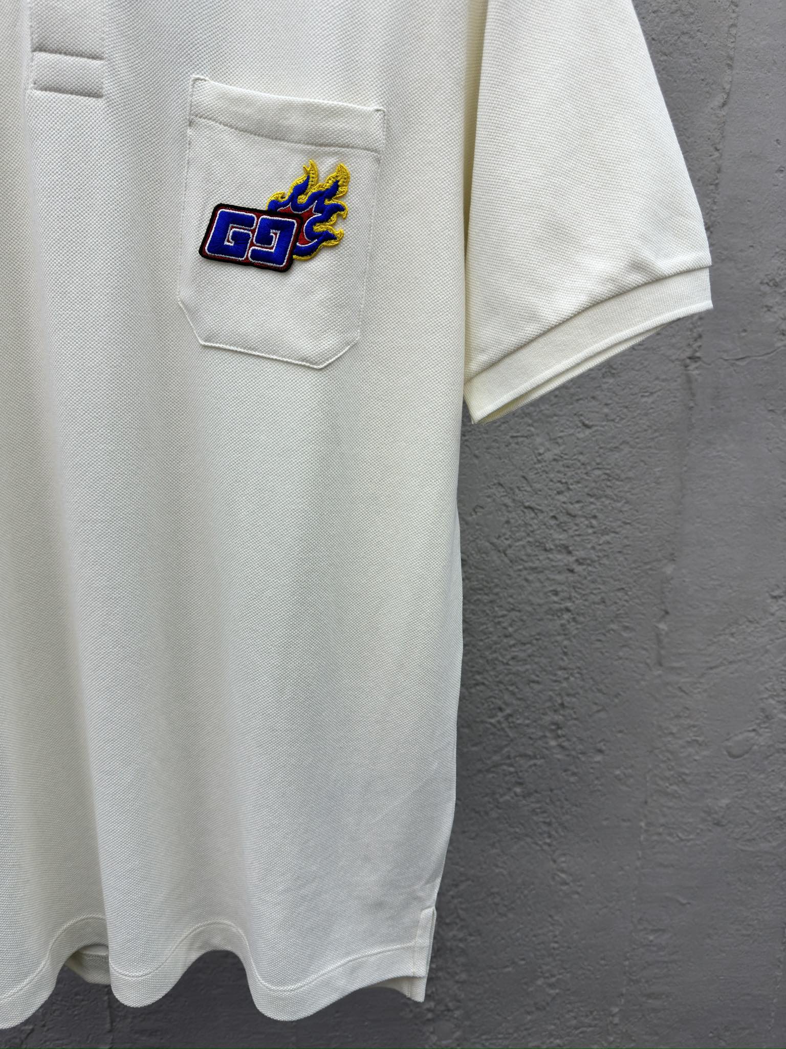 GUCCI GG绣花字母POLO衫 7
