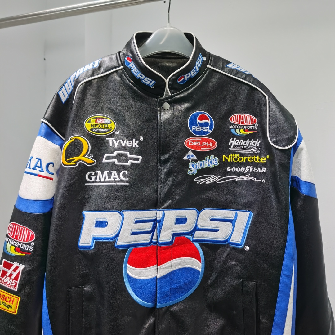 Vintage American NASCAR Memorial Embroidered Pepsi Coca-Cola Jacket with Size Options - 图片 4