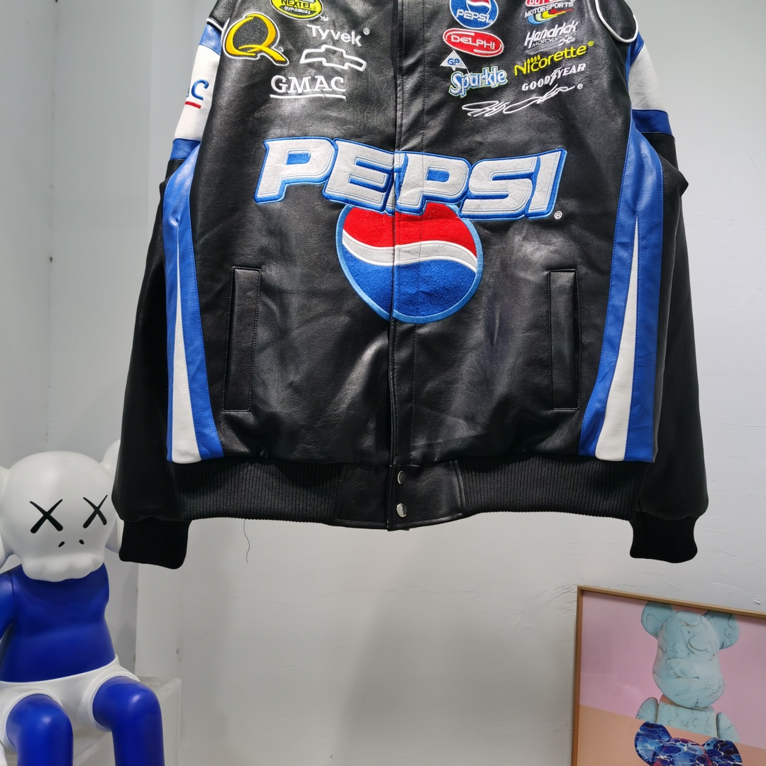 Vintage American NASCAR Memorial Embroidered Pepsi Coca-Cola Jacket with Size Options - 图片 9