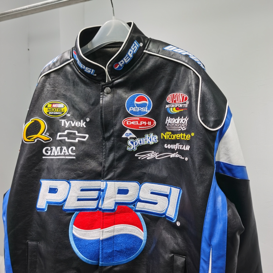 Vintage American NASCAR Memorial Embroidered Pepsi Coca-Cola Jacket with Size Options - 图片 7