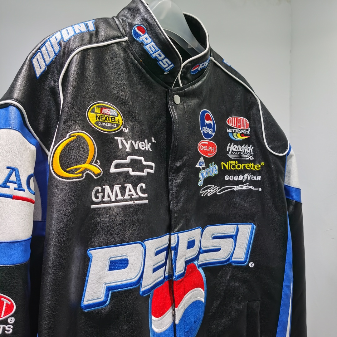 Vintage American NASCAR Memorial Embroidered Pepsi Coca-Cola Jacket with Size Options - 图片 5